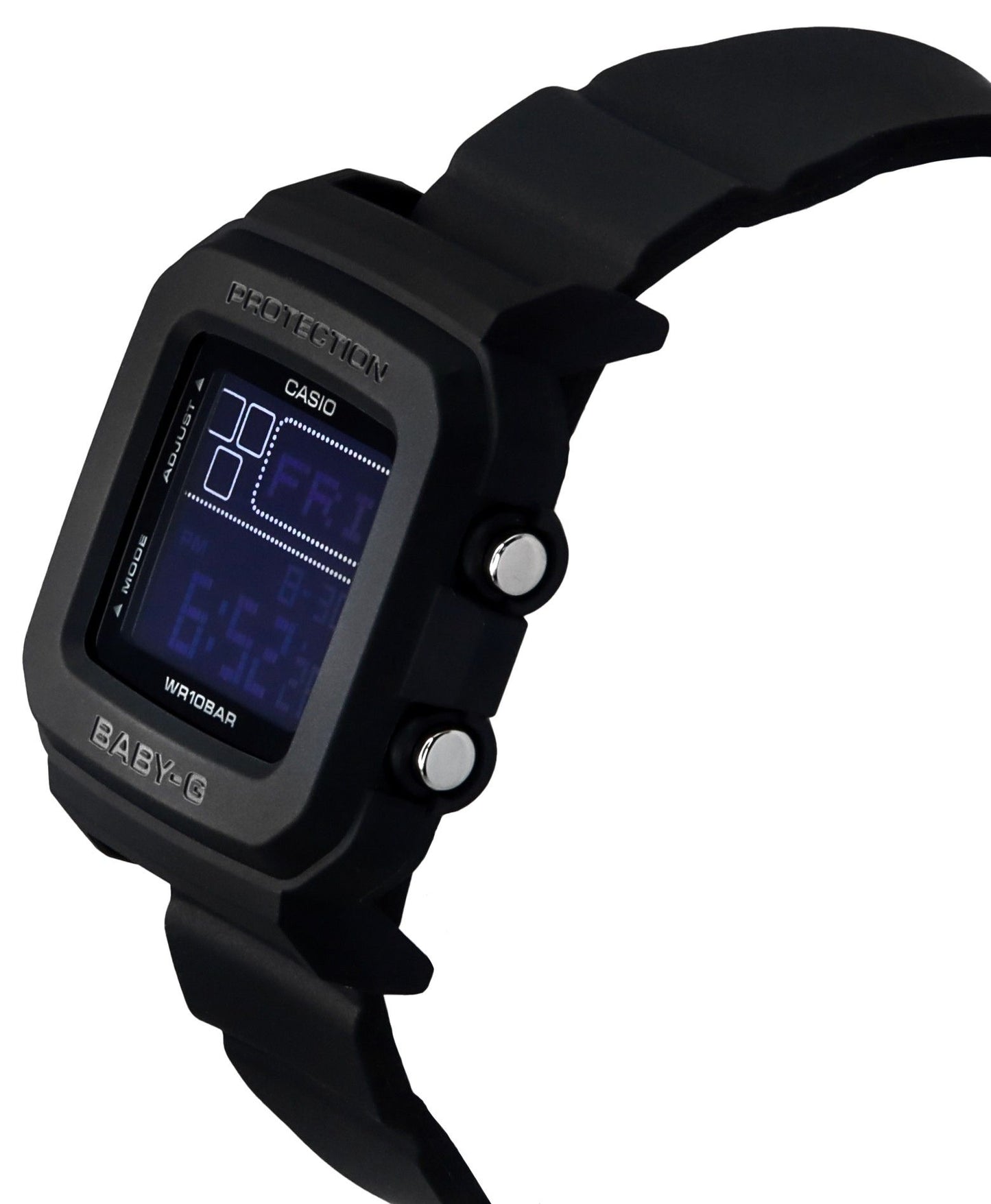 Casio Baby-G Digital Resin Strap Schwarzes Zifferblatt Quarz BGD-10-1 100M Damenuhr