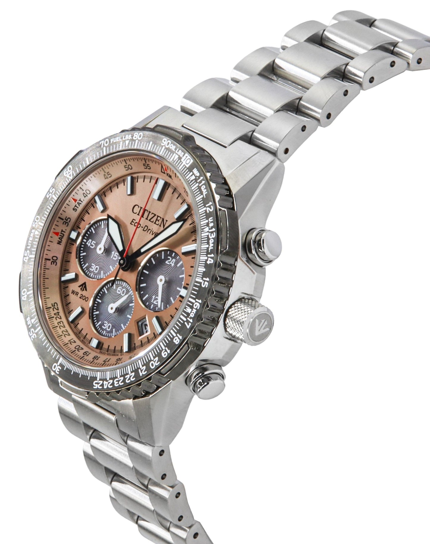 Citizen Promaster Sky Chronograph Edelstahl Braunes Zifferblatt Eco-Drive Taucher CA4664-60X 200M Herrenuhr