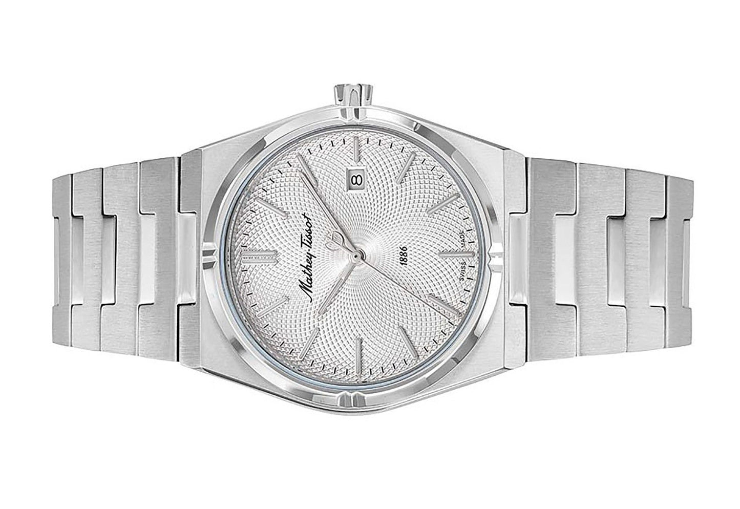 Mathey-Tissot Zeus Edelstahl Silberfarbenes Zifferblatt Quarz D118AS Damenuhr