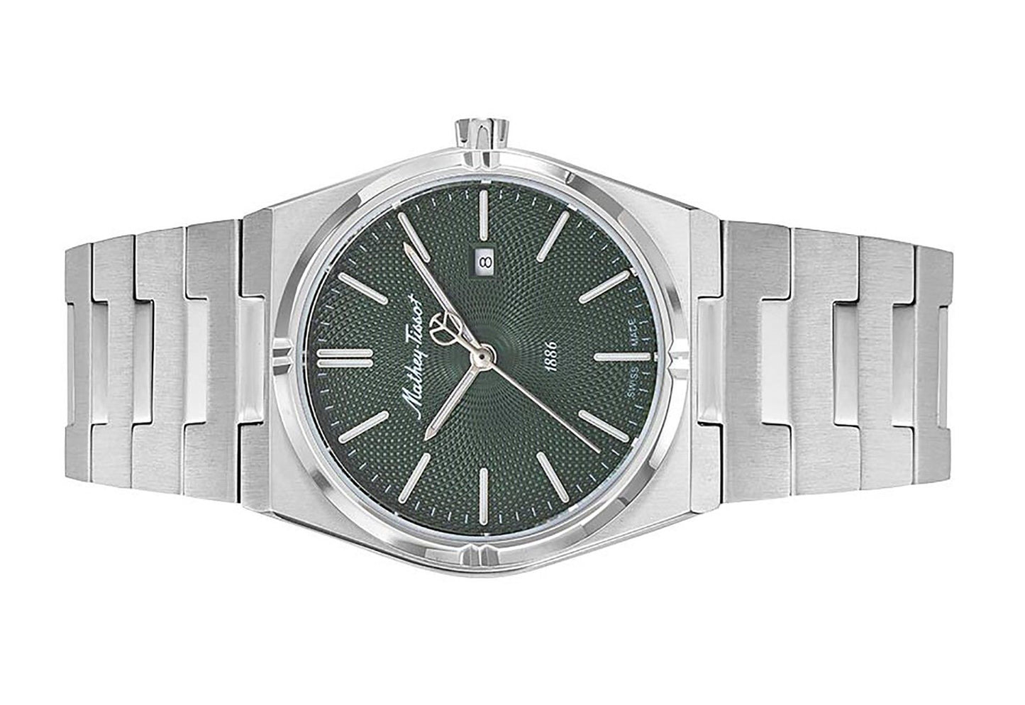 Mathey-Tissot Zeus Edelstahl Grünes Zifferblatt Quarz D118AV Damenuhr