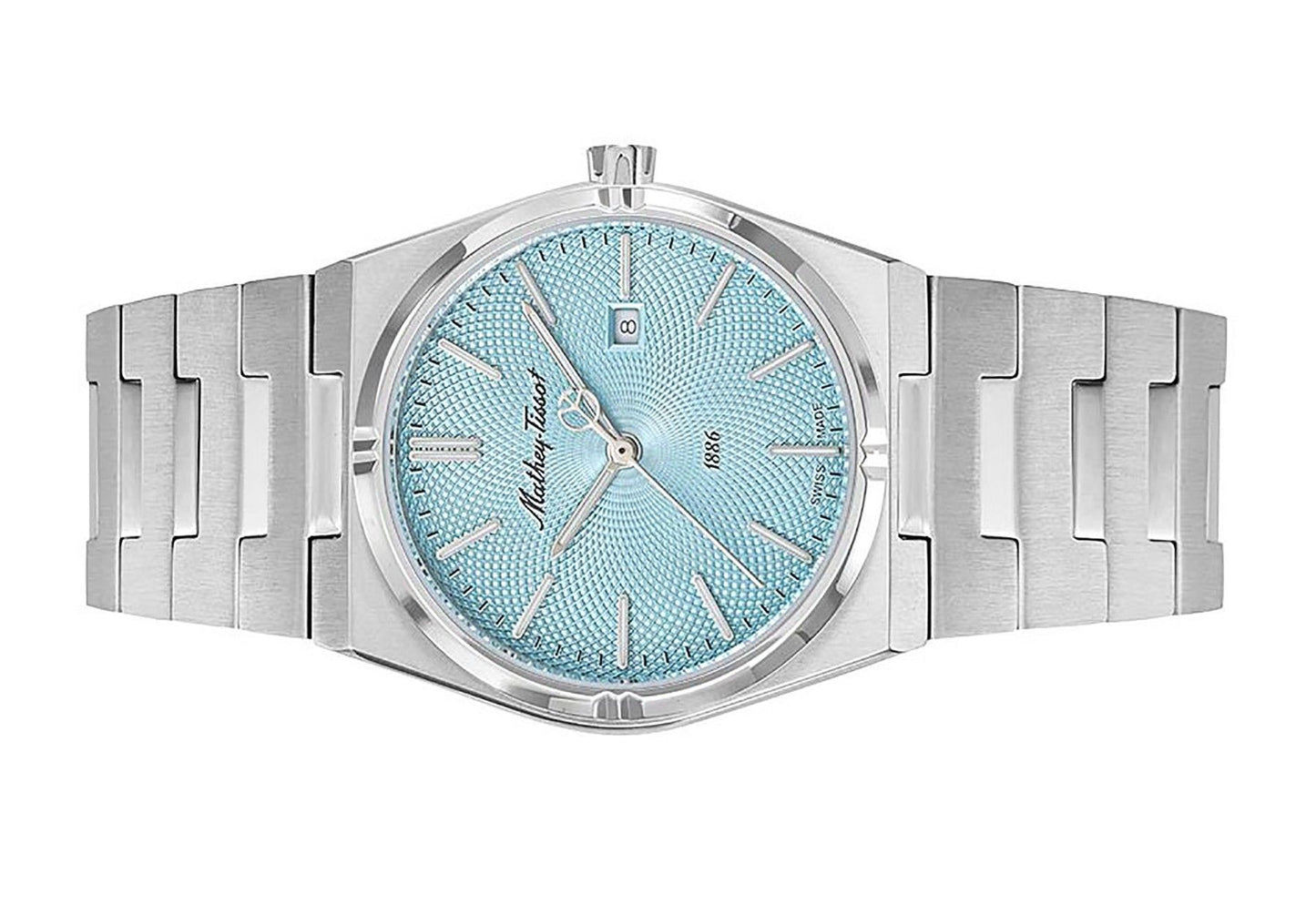 Mathey-Tissot Zeus Edelstahl Blaues Zifferblatt Quarz D118SK Damenuhr
