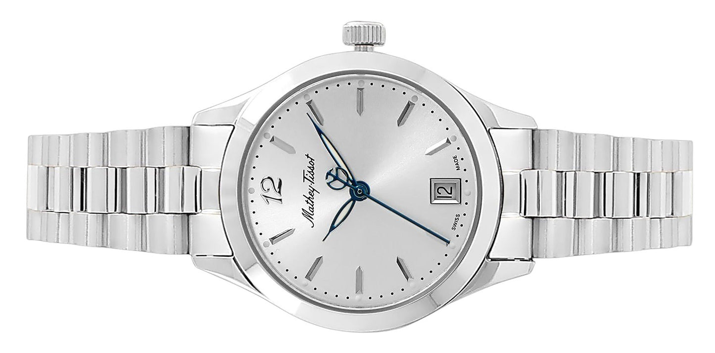 Mathey-Tissot Urban Edelstahl Silberfarbenes Zifferblatt Quarz D411MAS Damenuhr
