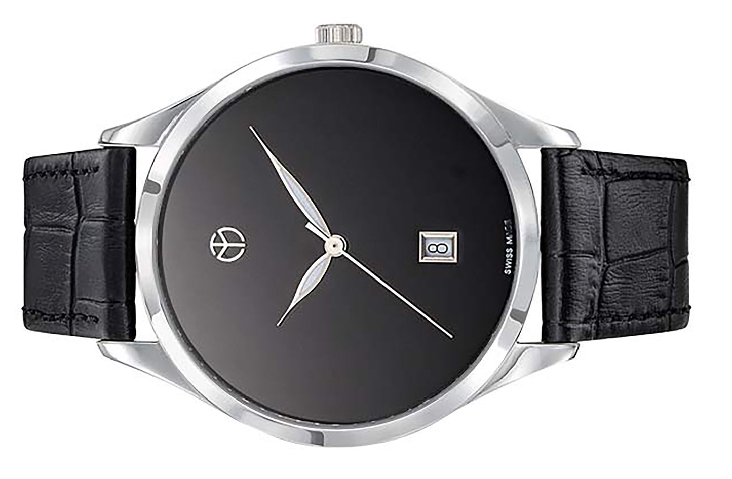 Mathey-Tissot Urban Lederarmband Schwarzes Zifferblatt Quarz D411NM Damenuhr