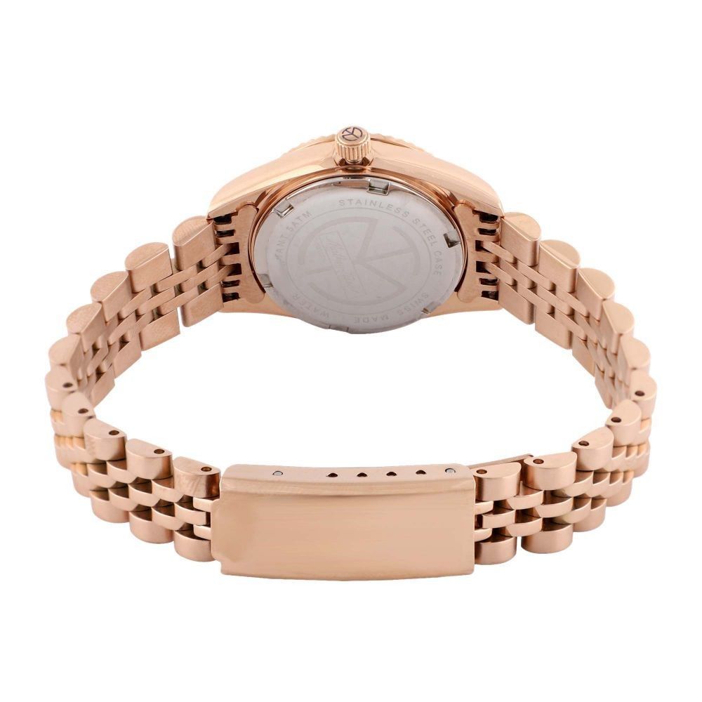 Mathey-Tissot Mathy II Rose Goldfarben Edelstahl Braunes Zifferblatt Quarz D710PRM Damenuhr