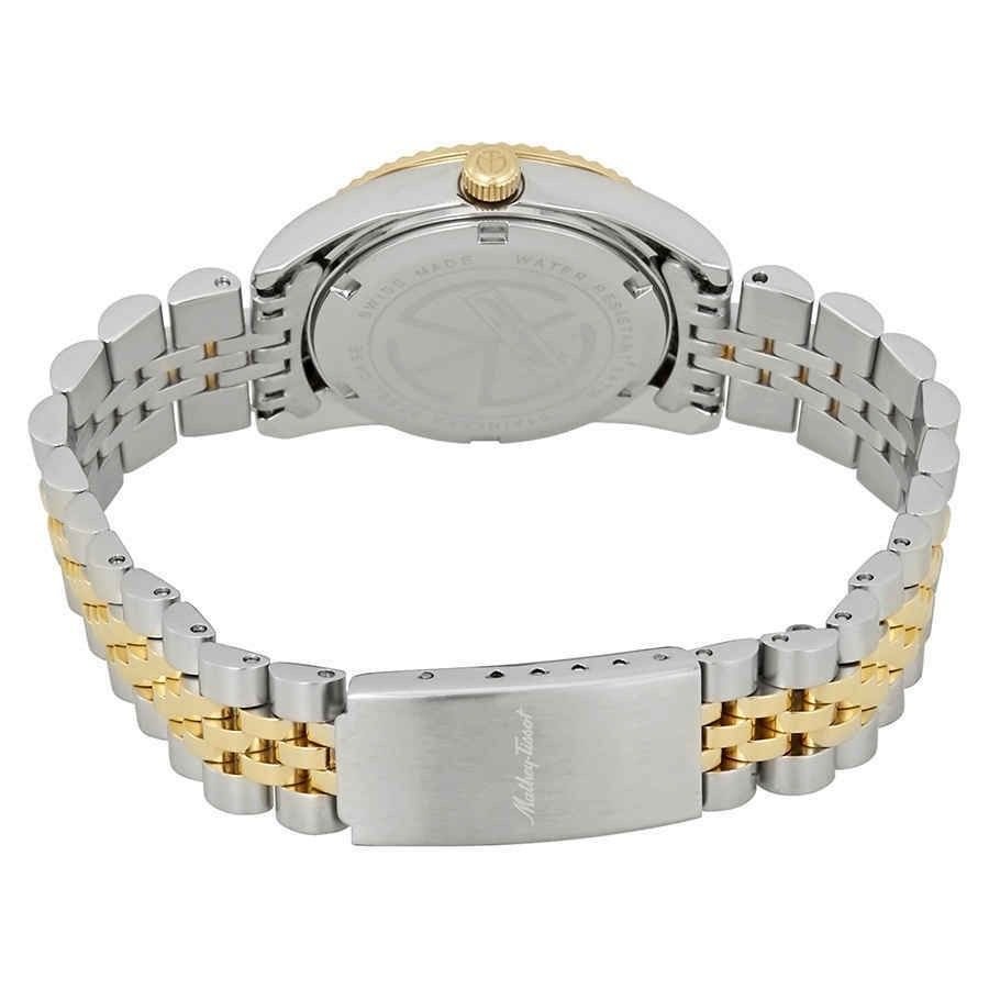 Mathey-Tissot Mathy III Two Tone Edelstahl Gold Dial Quarz D810BDI Damenuhr