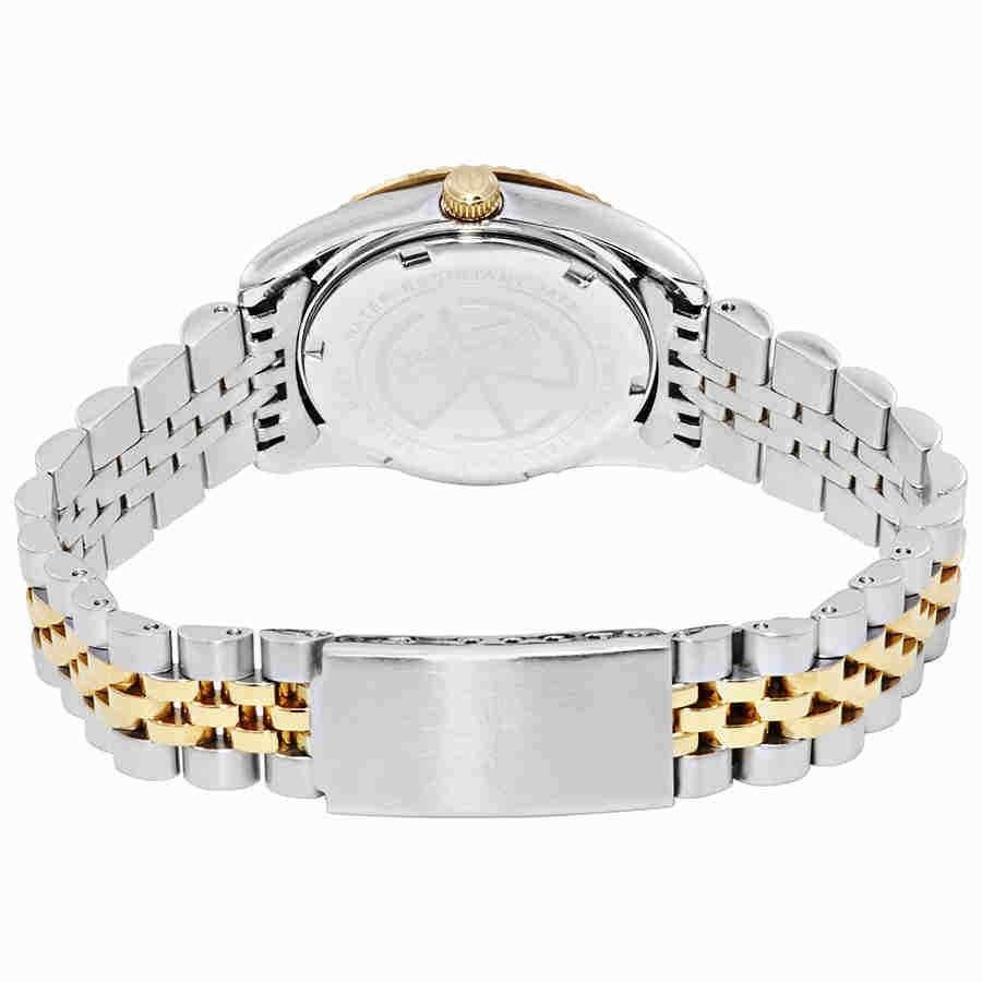 Mathey-Tissot Rolly III Two Tone Edelstahl Braunes Zifferblatt Quarz D810BM Damenuhr