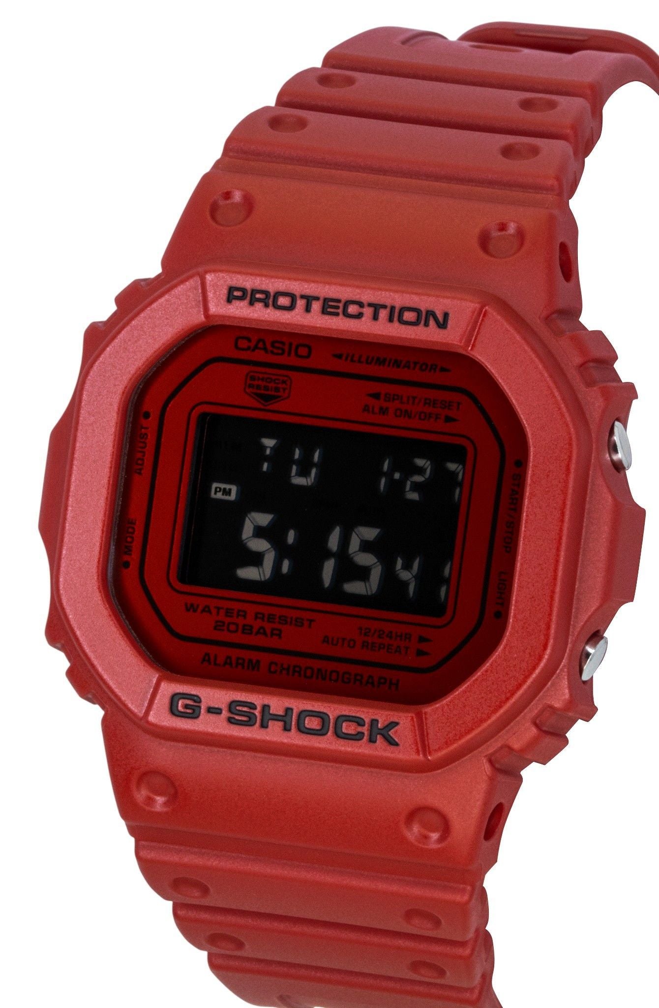 Casio G-Shock Digital Red Bio-Based Resin Strap Quarz DW-5600RRB-4 200M Herrenuhr