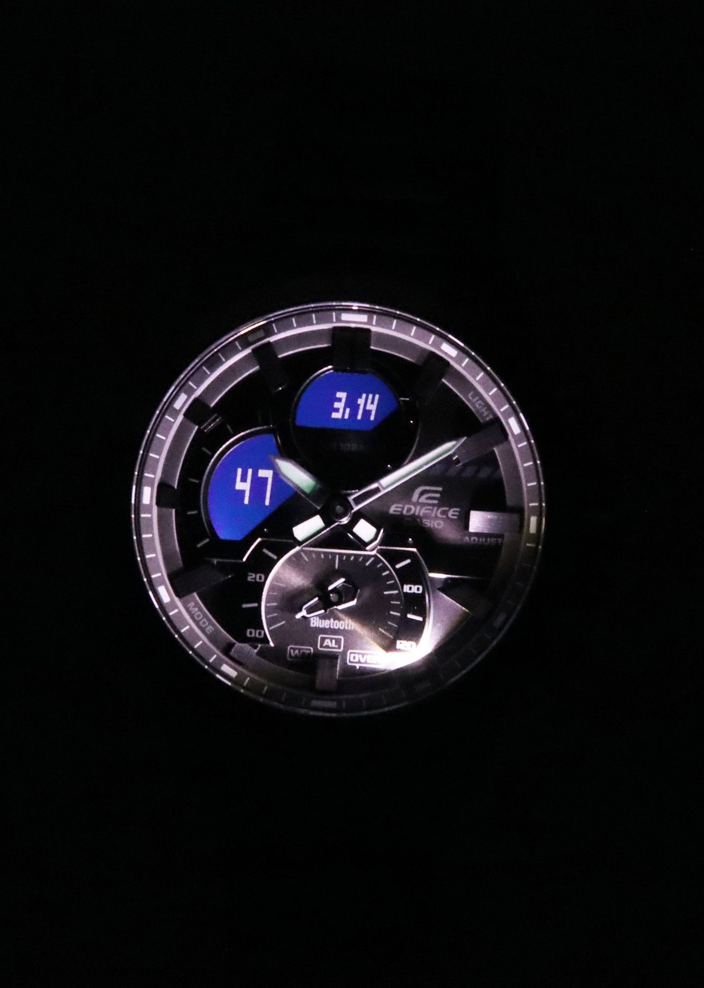 Casio Edifice Smartphone Link Model Bluetooth Analog Digital Graues Zifferblatt Quarz ECB-30DC-1B 100M Herrenuhr