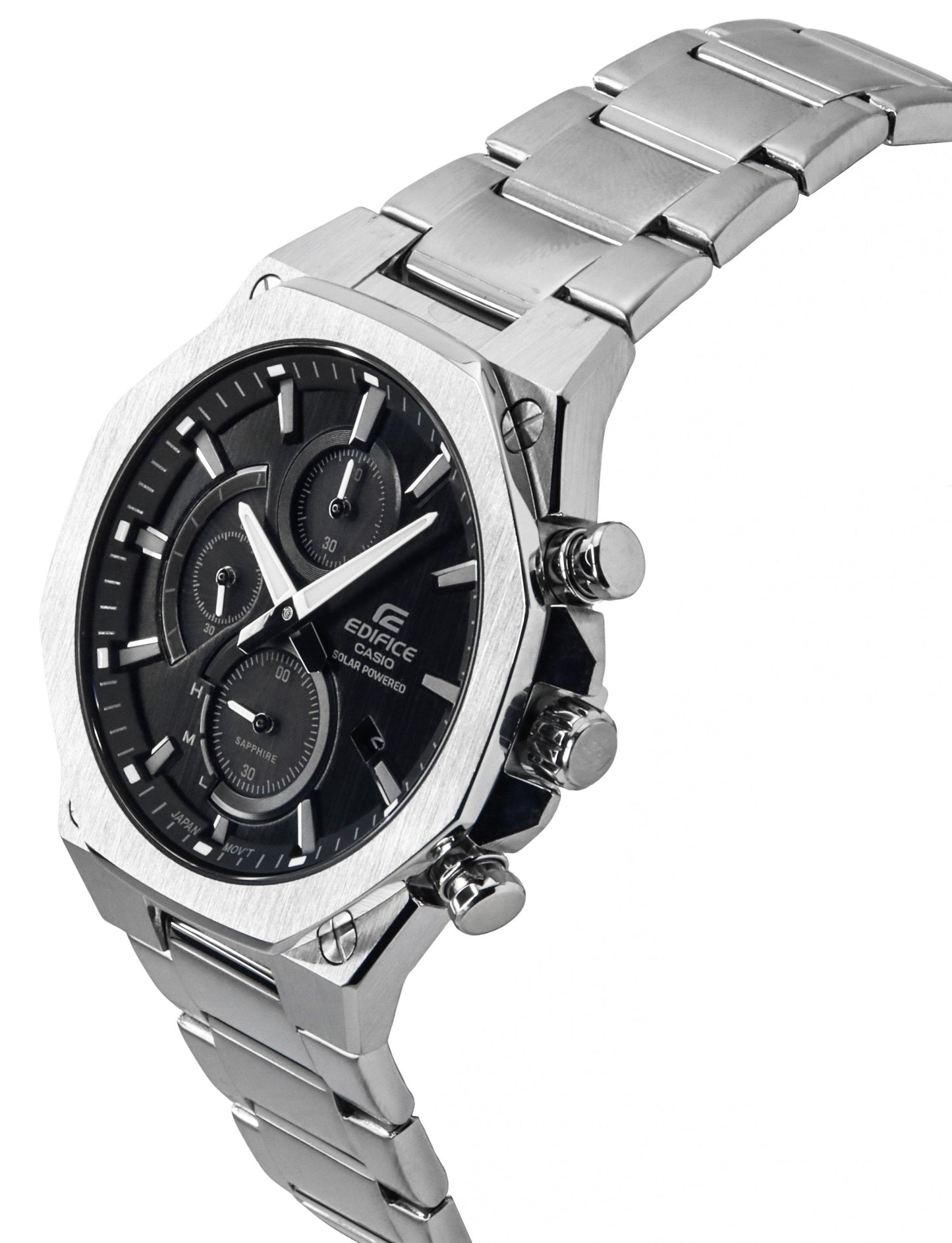 Casio Edifice Slim Line Chronograph Analog Solar EFS-S570D-1A EFSS570D-1 100M Herrenuhr