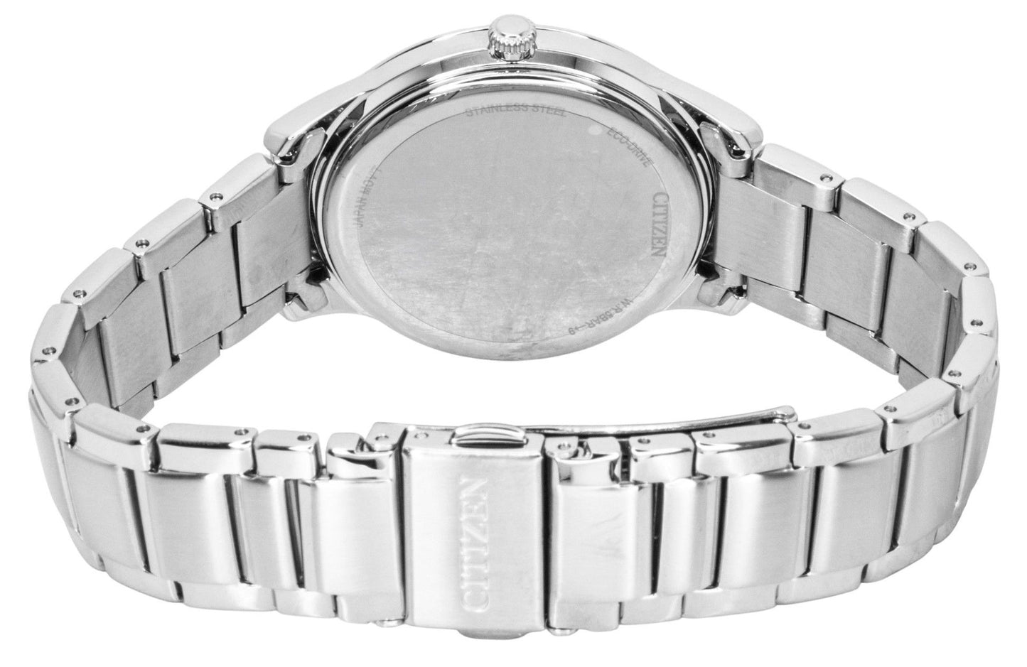 Citizen Eco-Drive Analog Edelstahl Ice Blaues Zifferblatt Solar EM1220-58Y Damenuhr