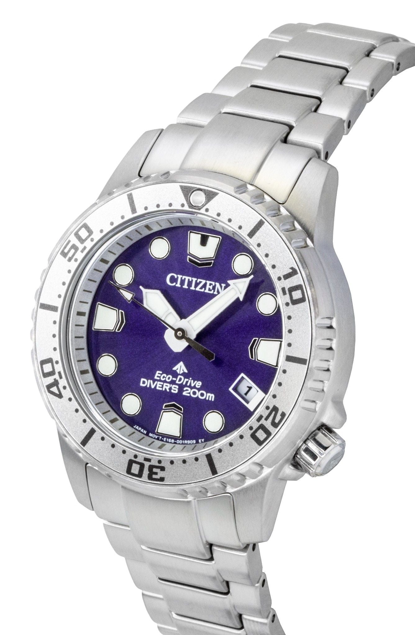Citizen Promaster Dive Edelstahl Purple Dial Eco-Drive Taucher EO2027-50X 200M Damenuhr