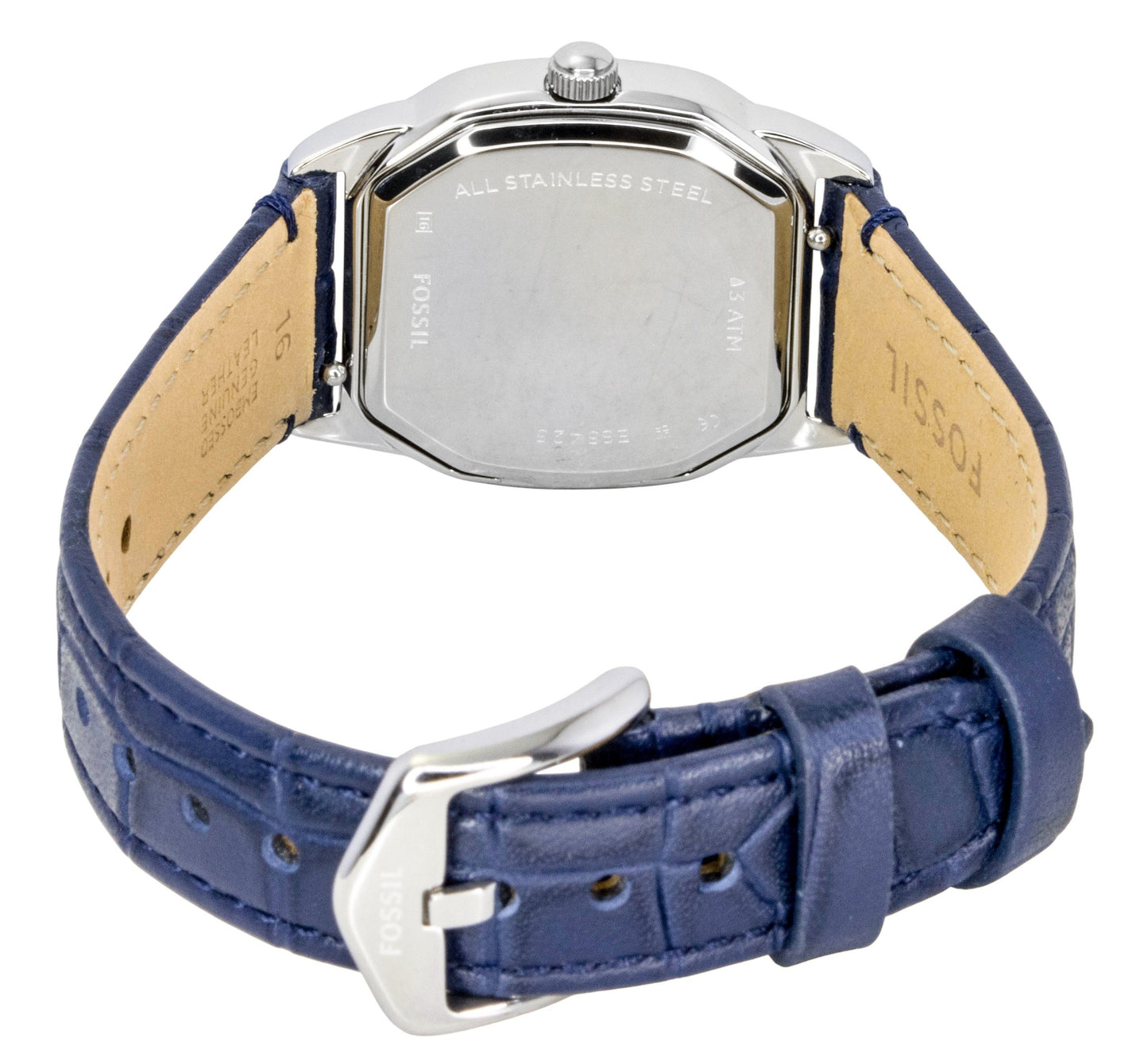 Fossil Harlow Croco Leather Cream Dial Quarz ES5425 Damenuhr