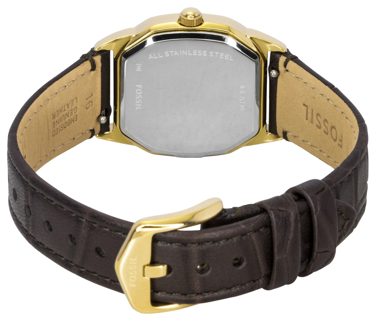 Fossil Harlow Lederarmband Cream Dial Quarz ES5426 Damenuhr