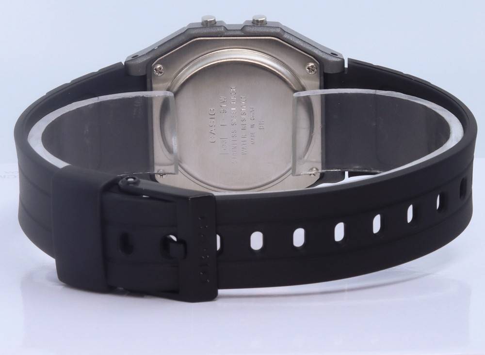 Casio Digital Resin Schwarzes Zifferblatt Quarz F-91WM-1B F91WM-1B Herrenuhr