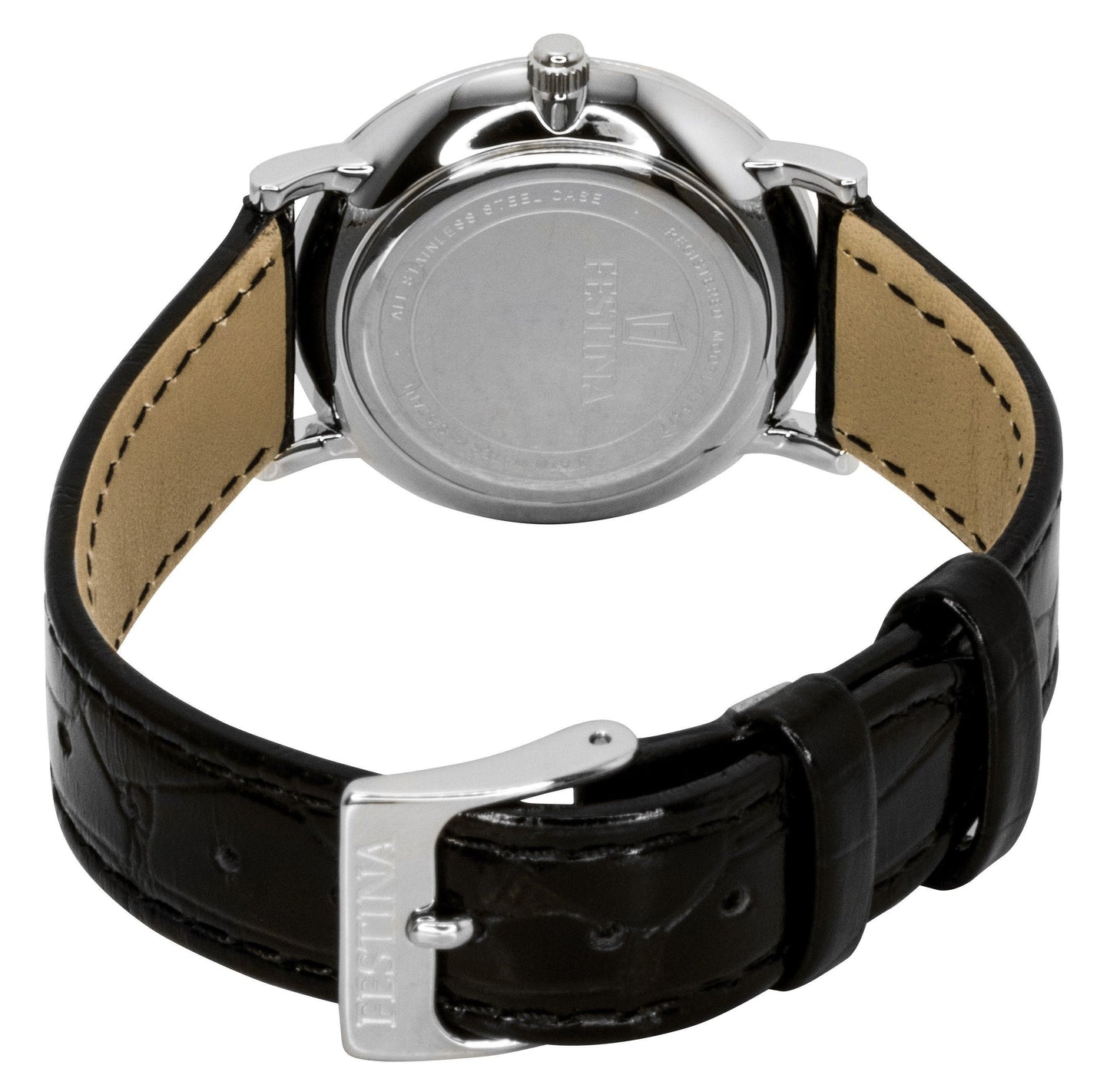 Festina Classic Lederarmband White Dial Quarz F16477-1 Damenuhr