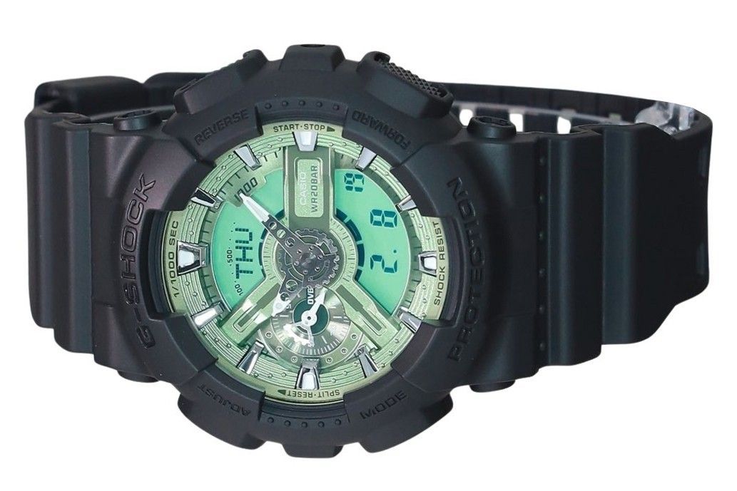 Casio G-Shock Analog Digital Resin Strap Mint Gr?nes Zifferblatt Quarz GA-110CD-1A3 200M Herrenuhr