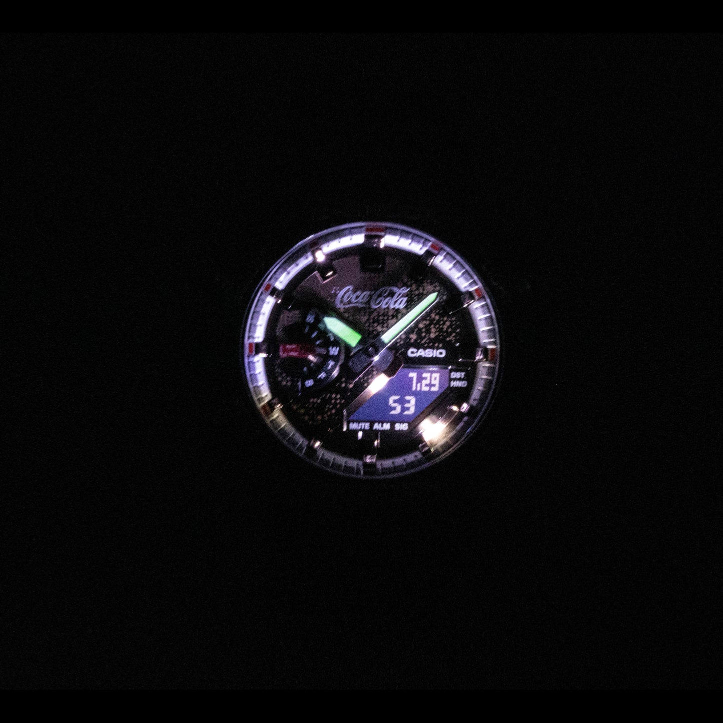 Casio G-Shock Coca Cola Collaboration Analog Digital Bio-Based Resin Strap Braunes Zifferblatt Quarz GA-2100CC-3A 200M Herrenuhr