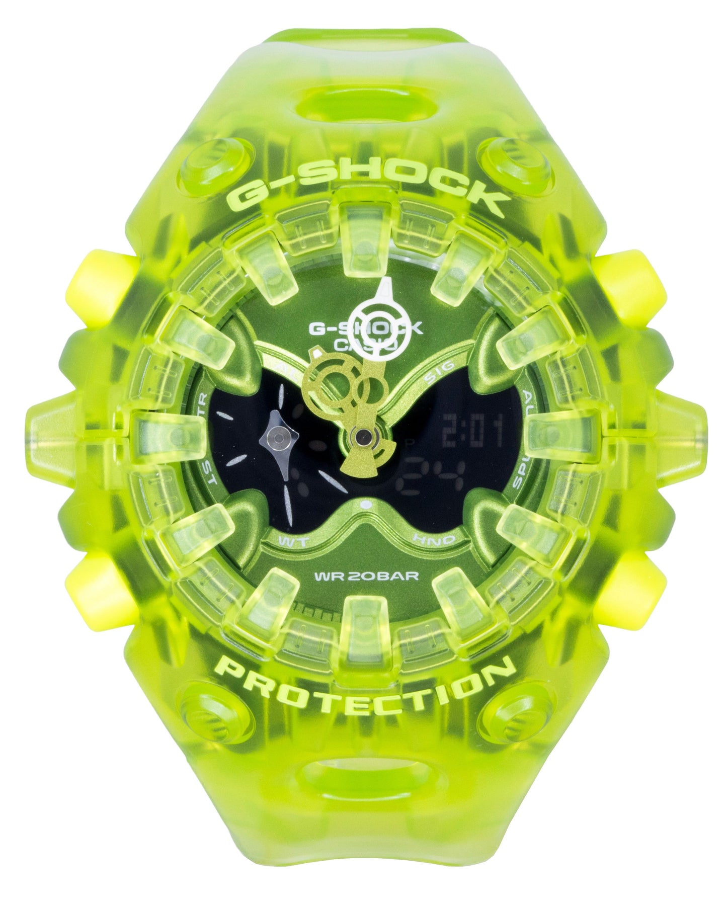 Casio G-Shock Resin Strap Analog Digital Gr?nes Zifferblatt Quarz GA-V01SKE-3A 200M Herrenuhr