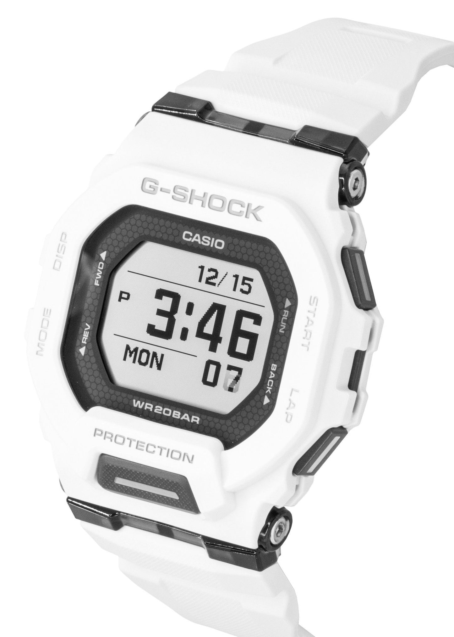 Casio G-Shock G-Squad Digital Smartphone Link White Resin Strap Quarz GBD-200-7 200M Herrenuhr