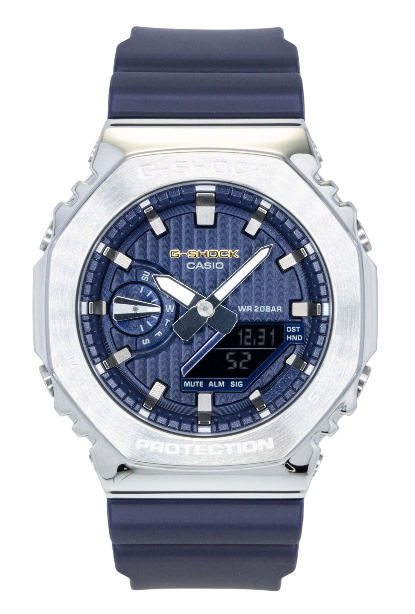 Casio G-Shock G-Steel Analog Digital Limited Edition Blaues Zifferblatt Quarz GM-2110SH-2A 200M Herrenuhr