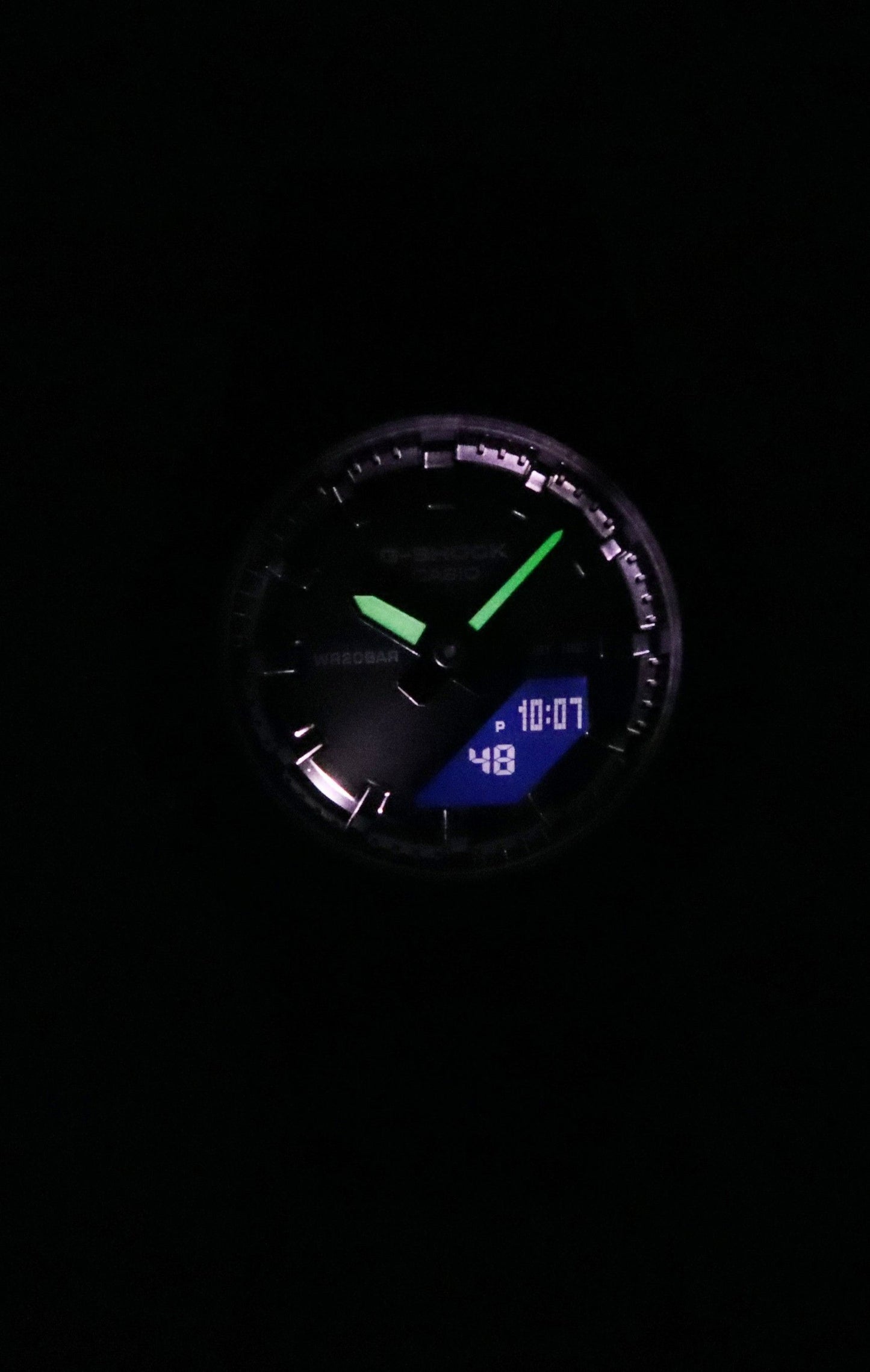 Casio G-Shock Analog Digital Bio-Based Resin Schwarzes Zifferblatt Quarz GMA-P2100BB-1A 200M Damenuhr