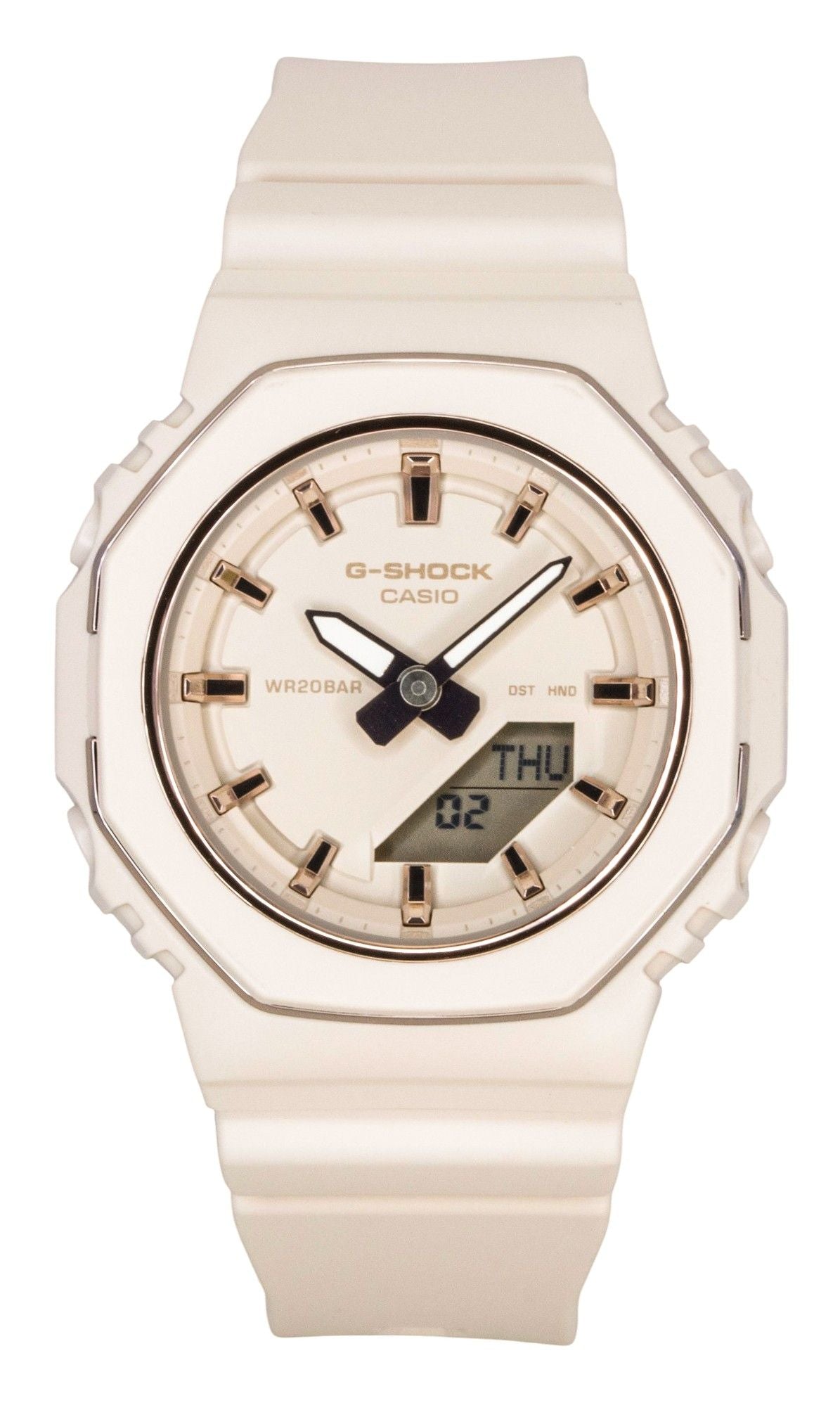 Casio G-Shock Analog Digital Bio-Based Resin Strap Beige Dial Quarz GMA-P2110-4A 200M Damenuhr