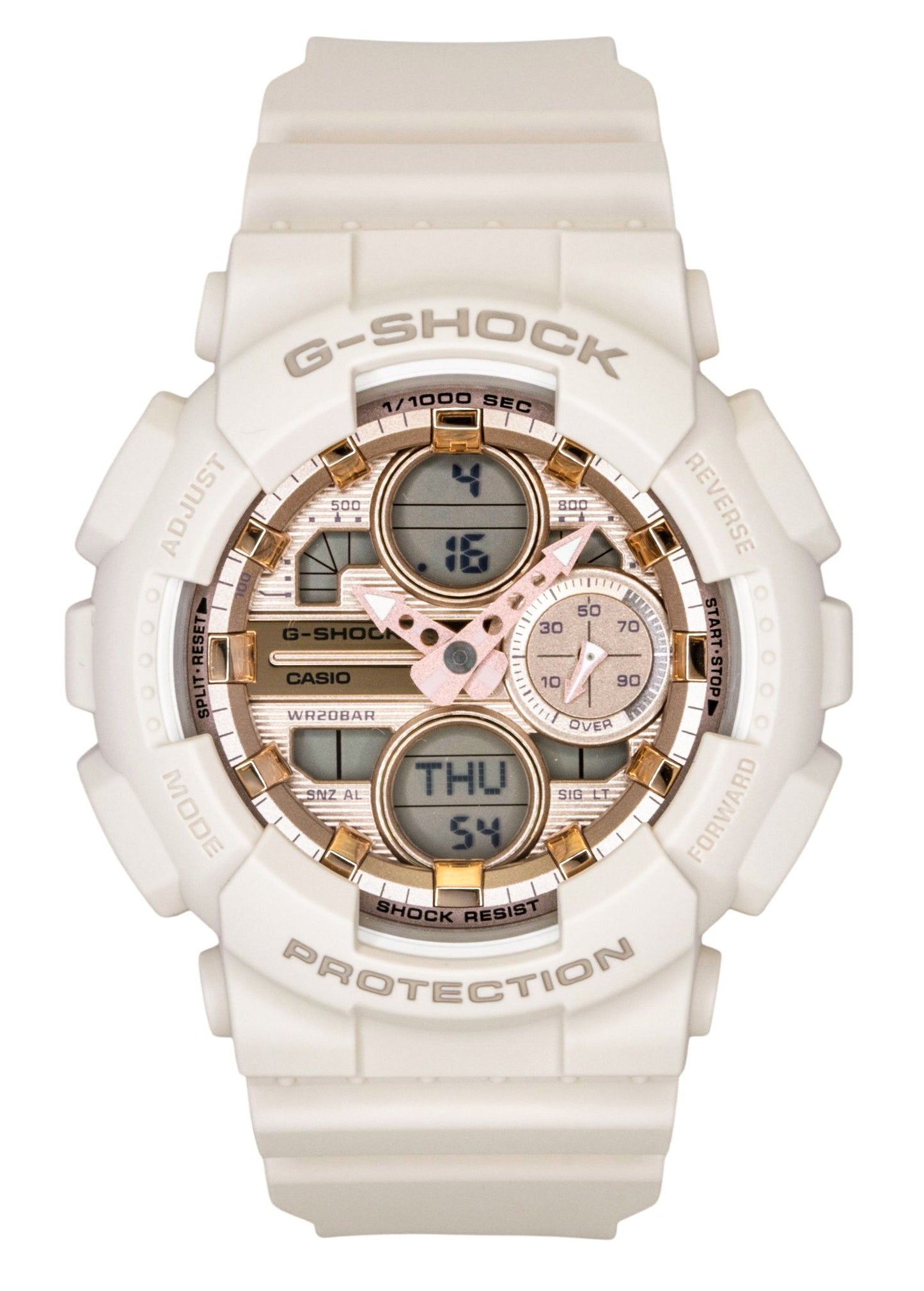 Casio G-Shock Analog Digital Bio-Based Resin Rose Gold Dial Quarz GMA-S140PG-4A 200M Damenuhr
