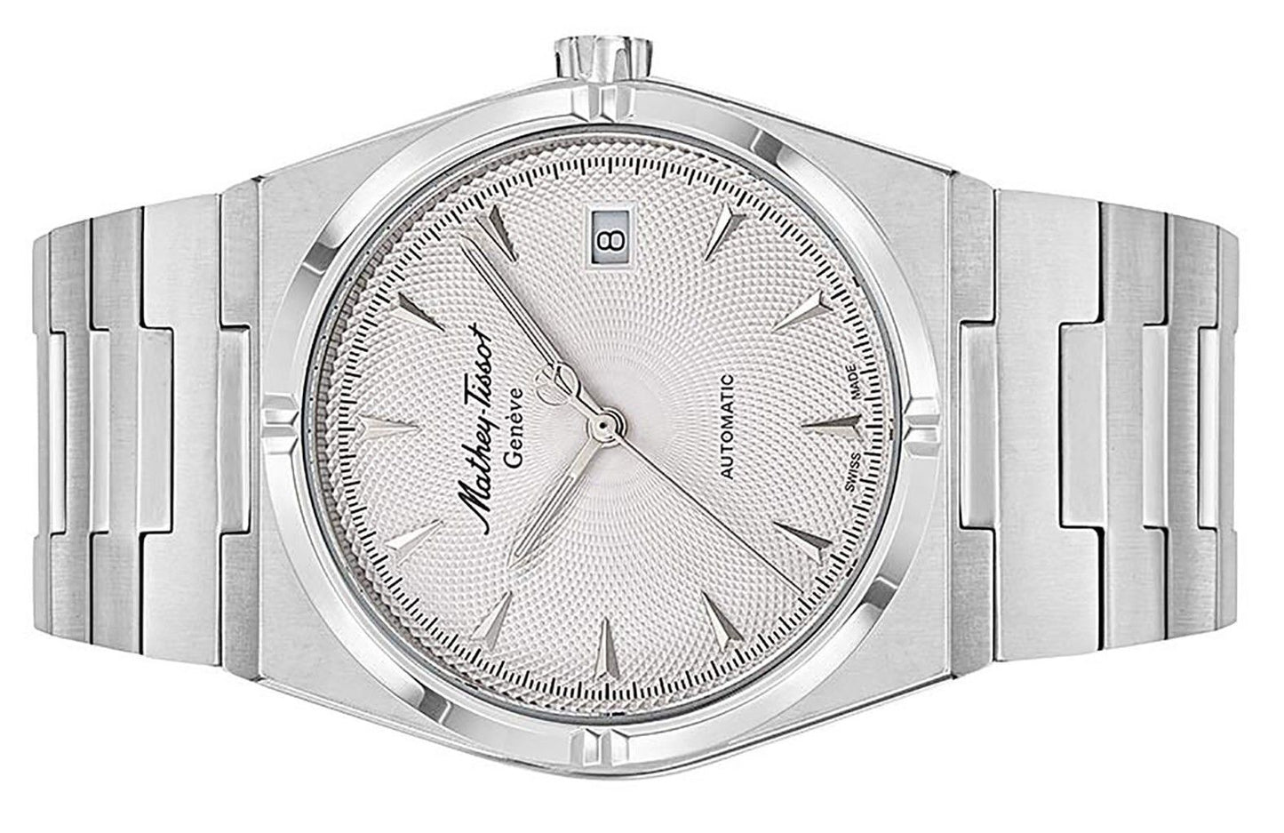 Mathey-Tissot Zeus Edelstahl Silberfarbenes Zifferblatt Automatik H118ATAI Herrenuhr