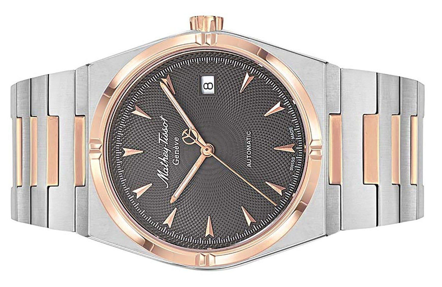 Mathey-Tissot Zeus Two Tone Edelstahl Graues Zifferblatt Automatik H118ATRS Herrenuhr