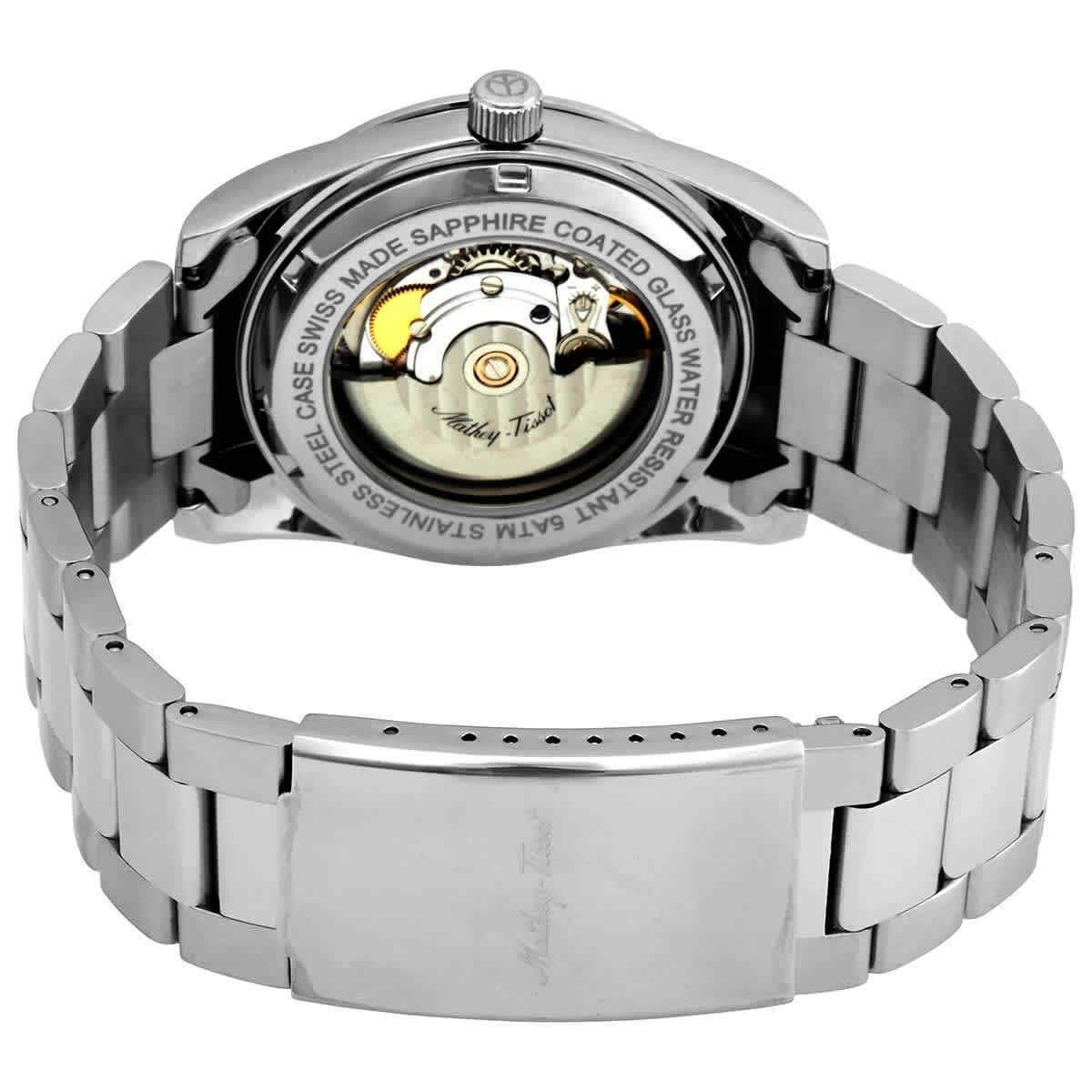 Mathey-Tissot Mathy I Edelstahl Graues Zifferblatt Automatik H1450ATAS Herrenuhr