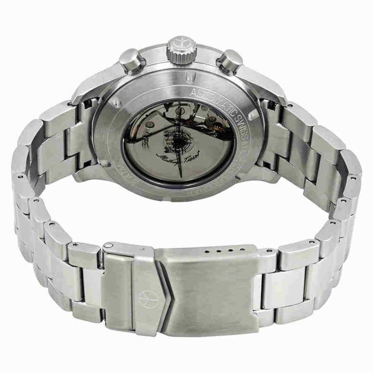 Mathey-Tissot Type 21 Chronograph Edelstahl Schwarzes Zifferblatt Automatik H1821CHATNO Herrenuhr