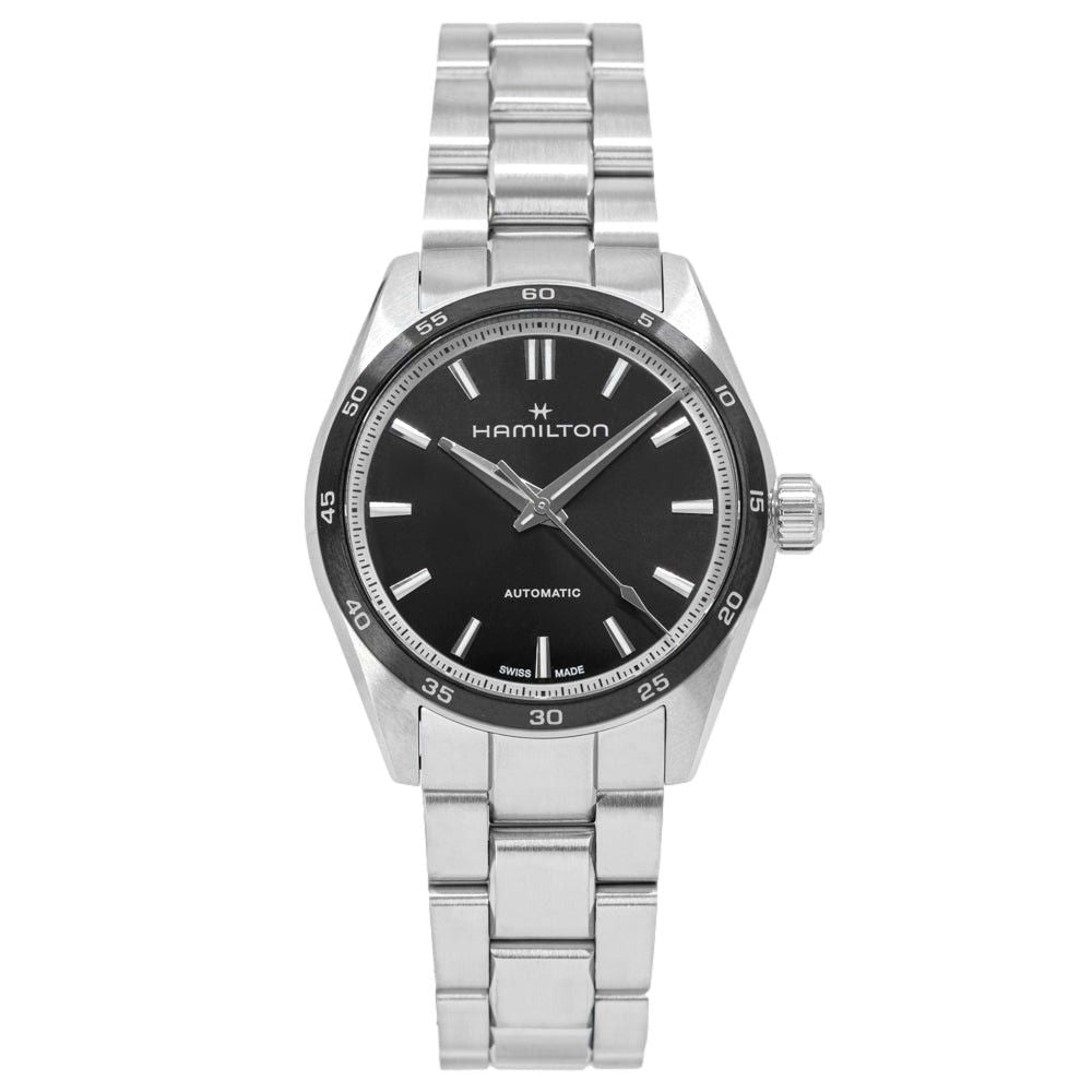 Hamilton Jazzmaster Performer Edelstahl Schwarzes Zifferblatt Automatik H36205130 100M Herrenuhr