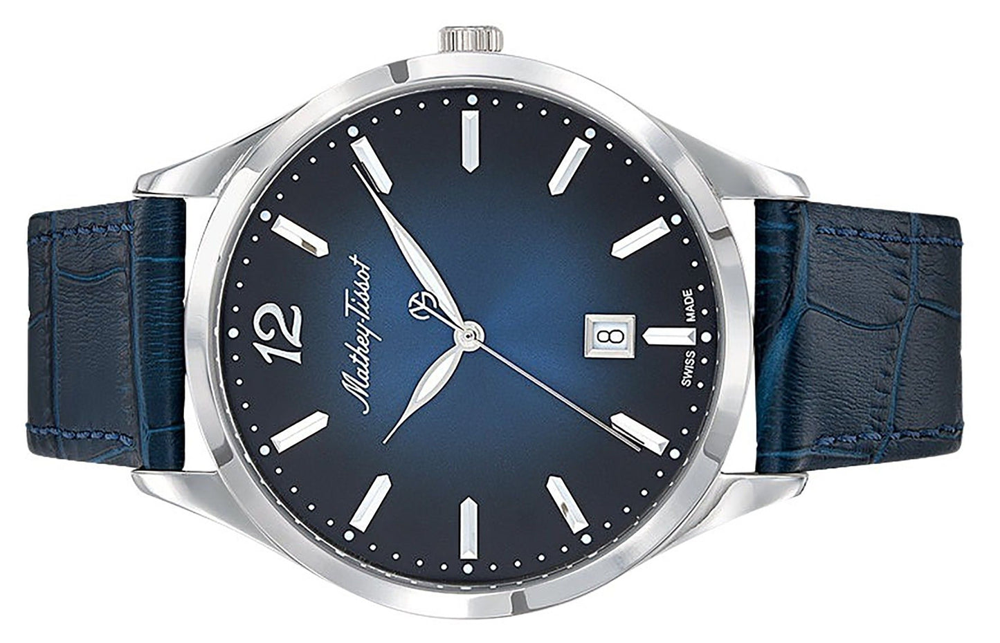 Mathey-Tissot Urban Leather Blaues Zifferblatt Quarz H411ABU Herrenuhr