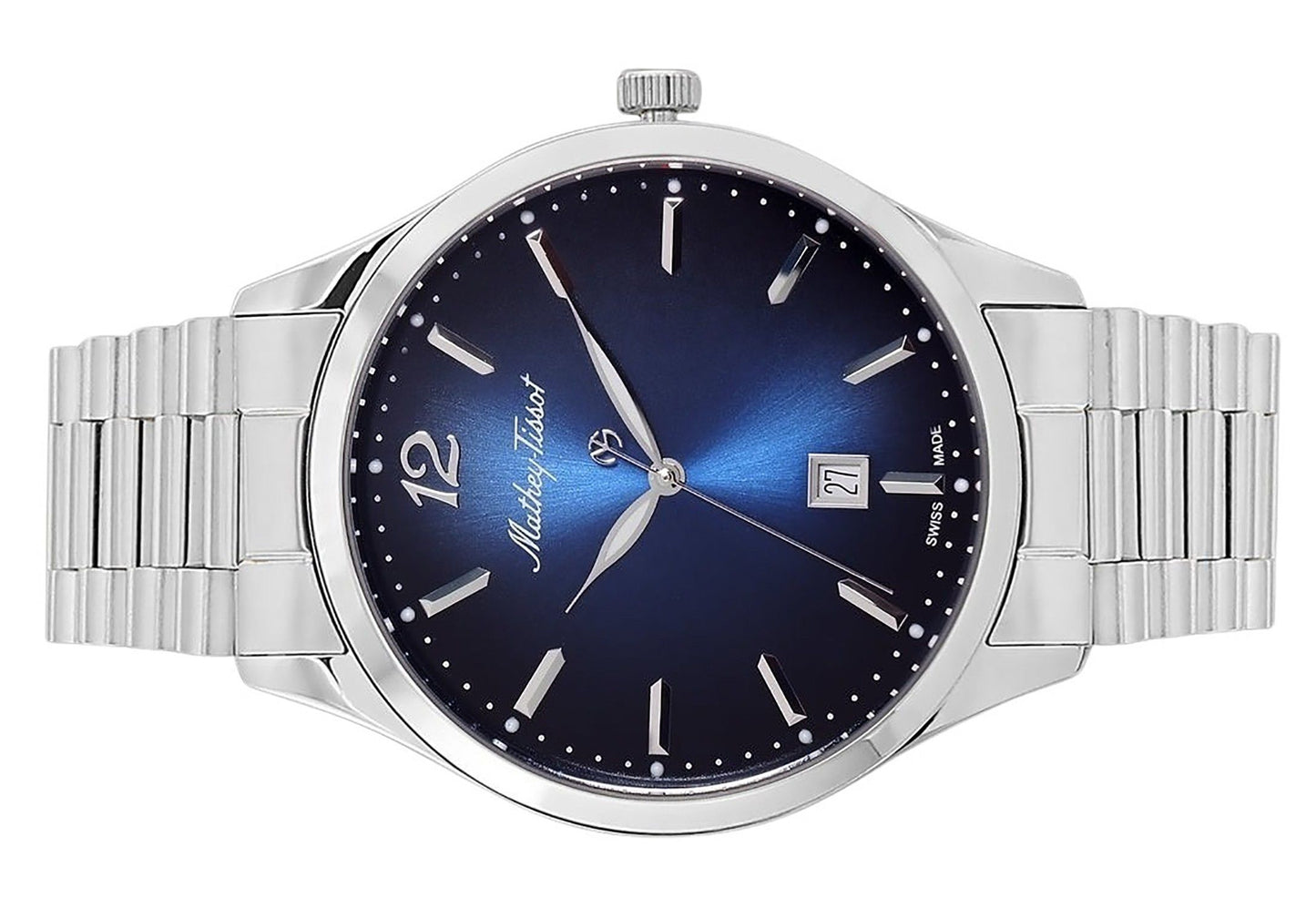 Mathey-Tissot Urban Metal Blaues Zifferblatt Quarz H411MABU Herrenuhr