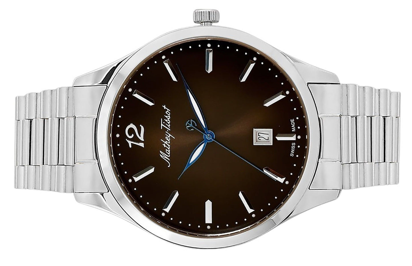 Mathey-Tissot Urban Metal Schwarzes Zifferblatt Quarz H411MAN Herrenuhr