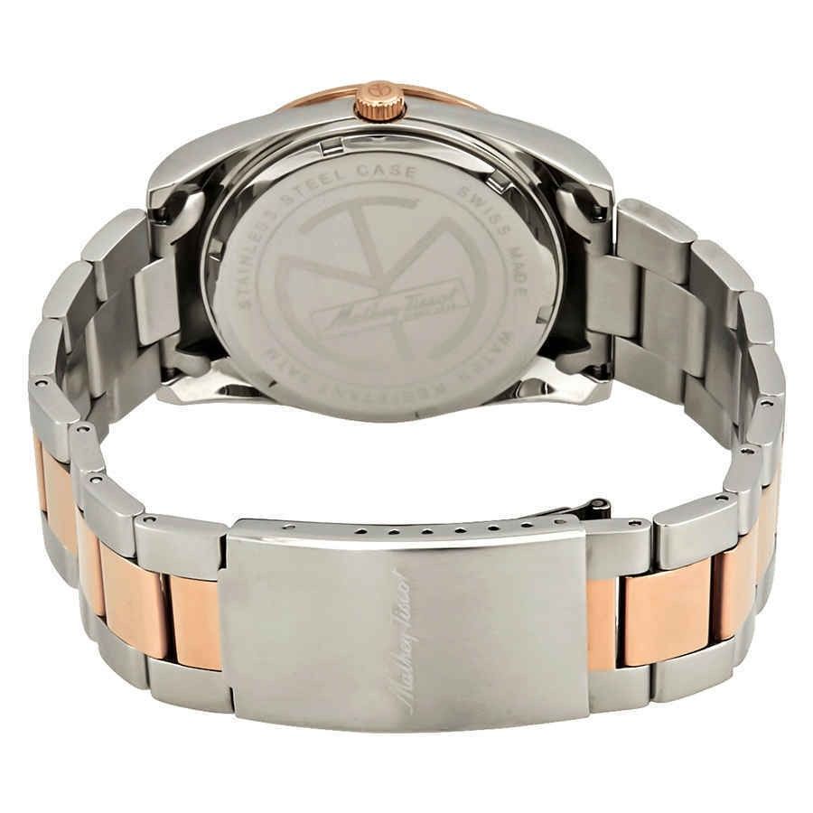 Mathey-Tissot Mathy I Two Tone Edelstahl Schwarzes Zifferblatt Quarz H450RN Herrenuhr