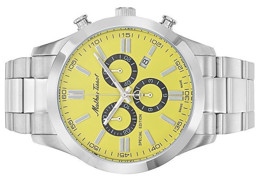 Mathey-Tissot Mathy I Jumbo Special Edition Chronograph Yellow Dial Quarz H455CHJ Herrenuhr