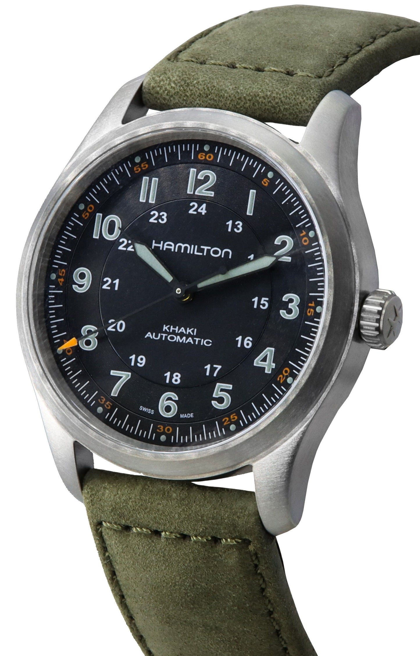 Hamilton Khaki Field Titanium Schwarzes Zifferblatt Automatik H70205830 100M Herrenuhr