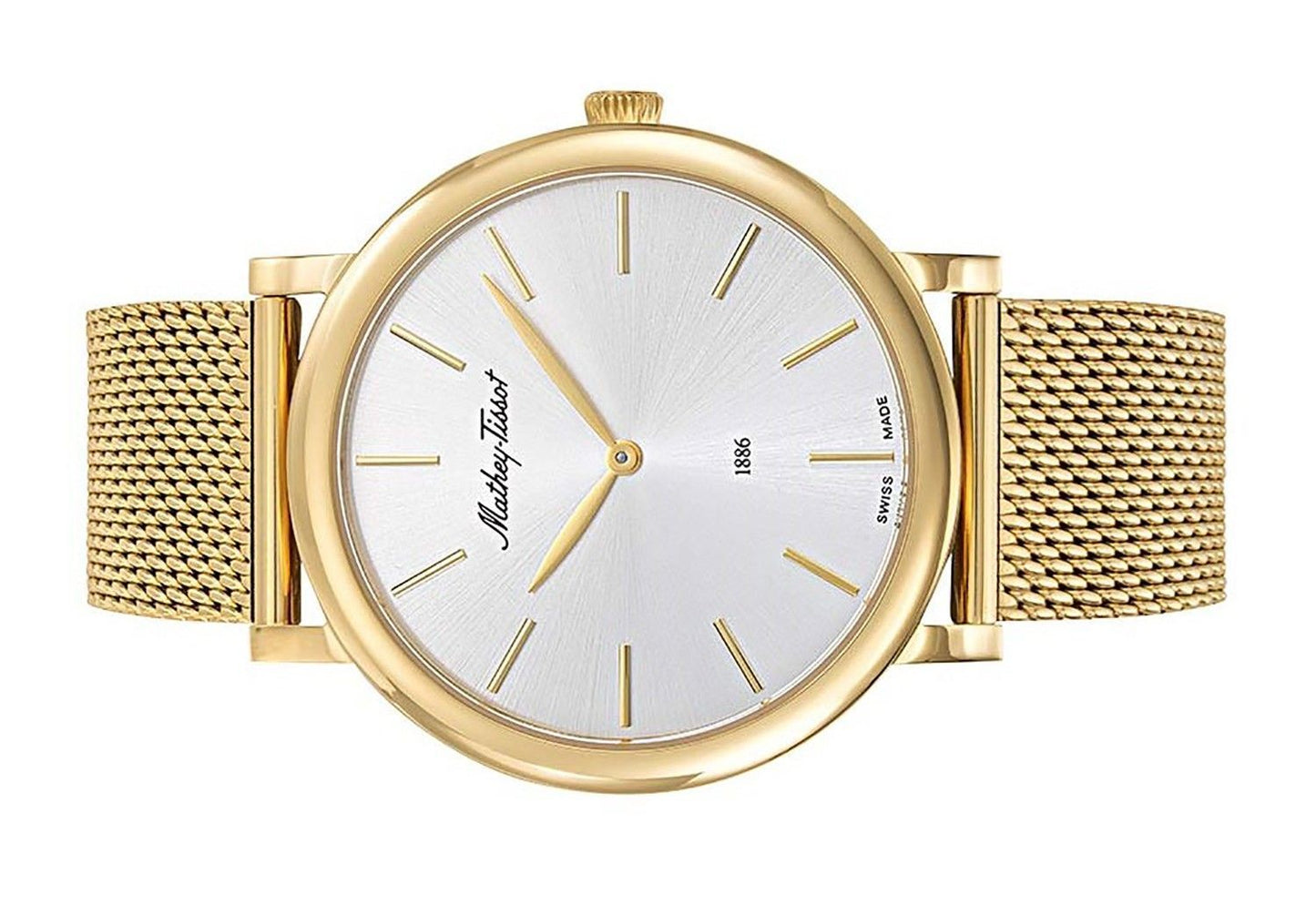 Mathey-Tissot Monsoon Goldfarben Edelstahl Silberfarbenes Zifferblatt Quarz H7916PYS Herrenuhr
