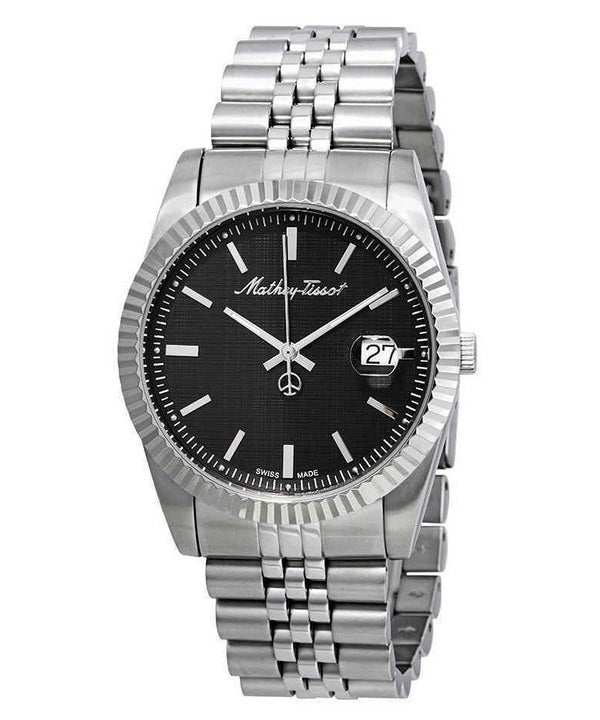 Mathey-Tissot Mathy III Edelstahl Schwarzes Zifferblatt Quarz H810AN Herrenuhr