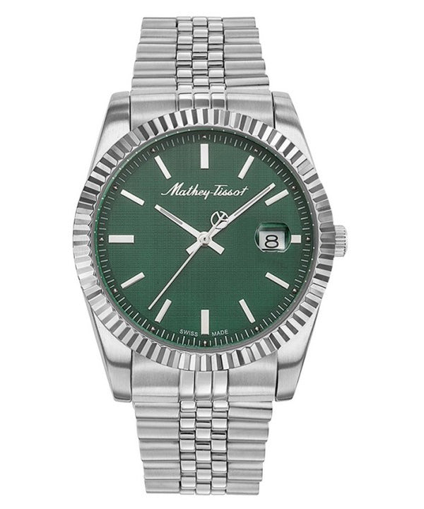 Mathey-Tissot Mathy III Edelstahl Gr?nes Zifferblatt Quarz H810AV Herrenuhr