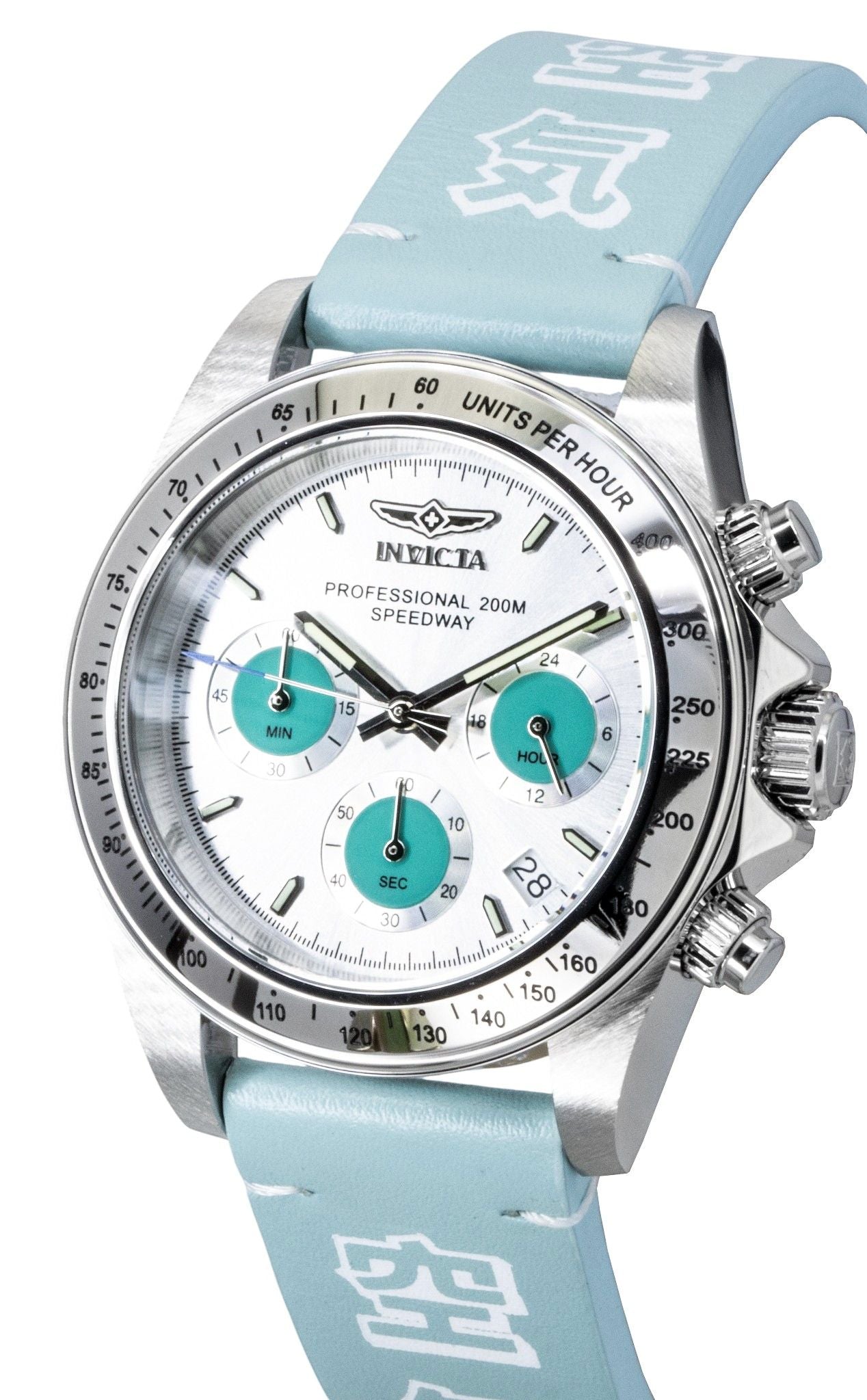 Invicta Speedway Forces Of Nature Chronograph GMT Silberfarbenes Zifferblatt Quarz Taucher 49291 200M Herrenuhr