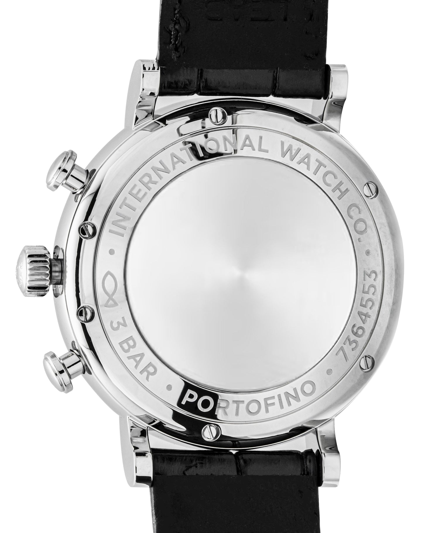 IWC Portofino Chronograph Lederarmband Schwarzes Zifferblatt Automatik IW391029 Herrenuhr