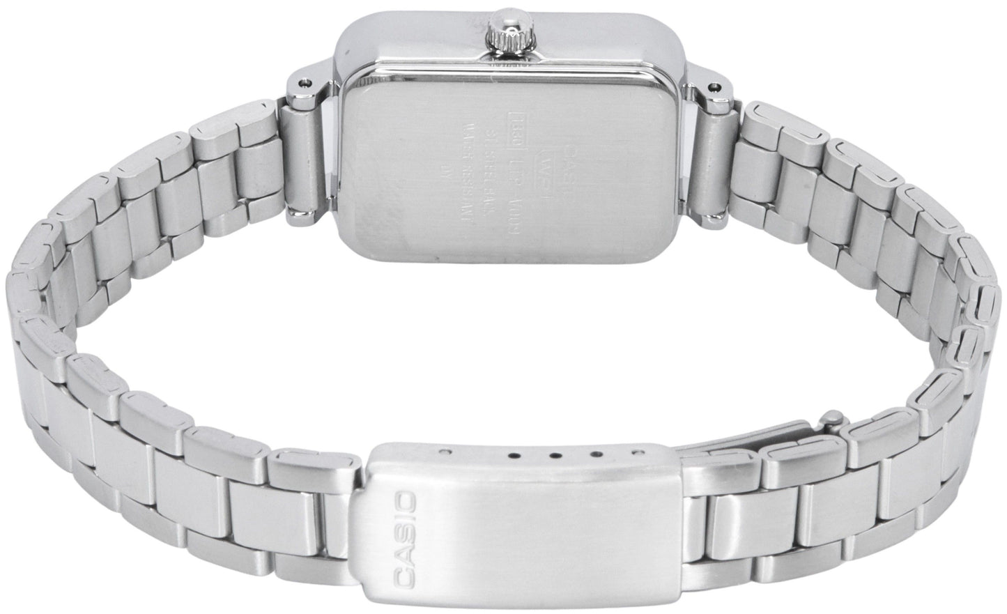 Casio Analog Edelstahl Schwarzes Zifferblatt Quarz LTP-V009D-1E Damenuhr
