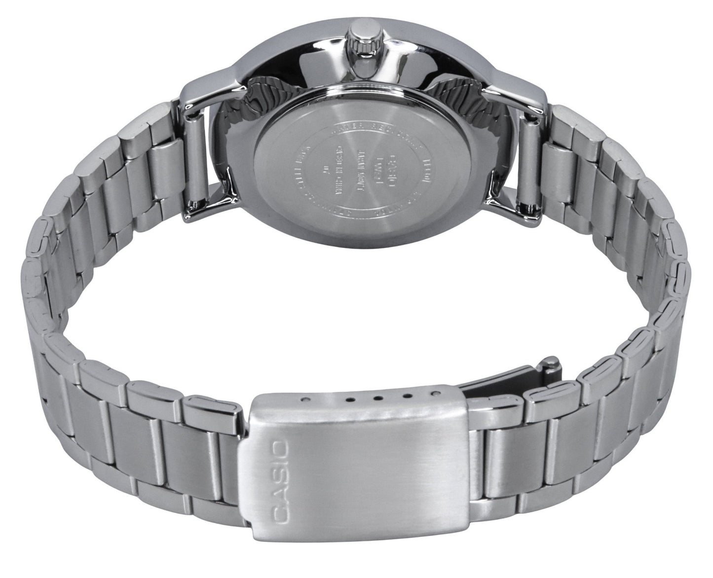 Casio Standard Analog Edelstahl Schwarzes Zifferblatt Quarz LTP-VT04D-1A Damenuhr