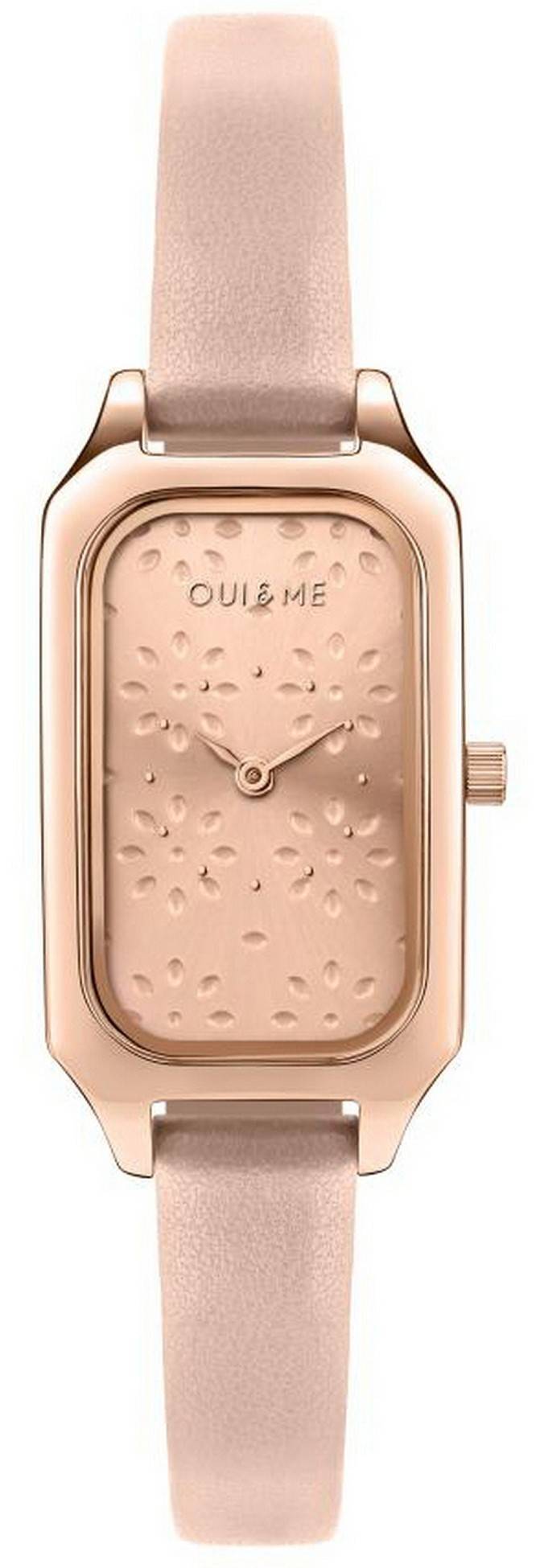 Oui & Me Finette Rose Gold Sunray Dial Lederarmband Quarz ME010162 Damenuhr