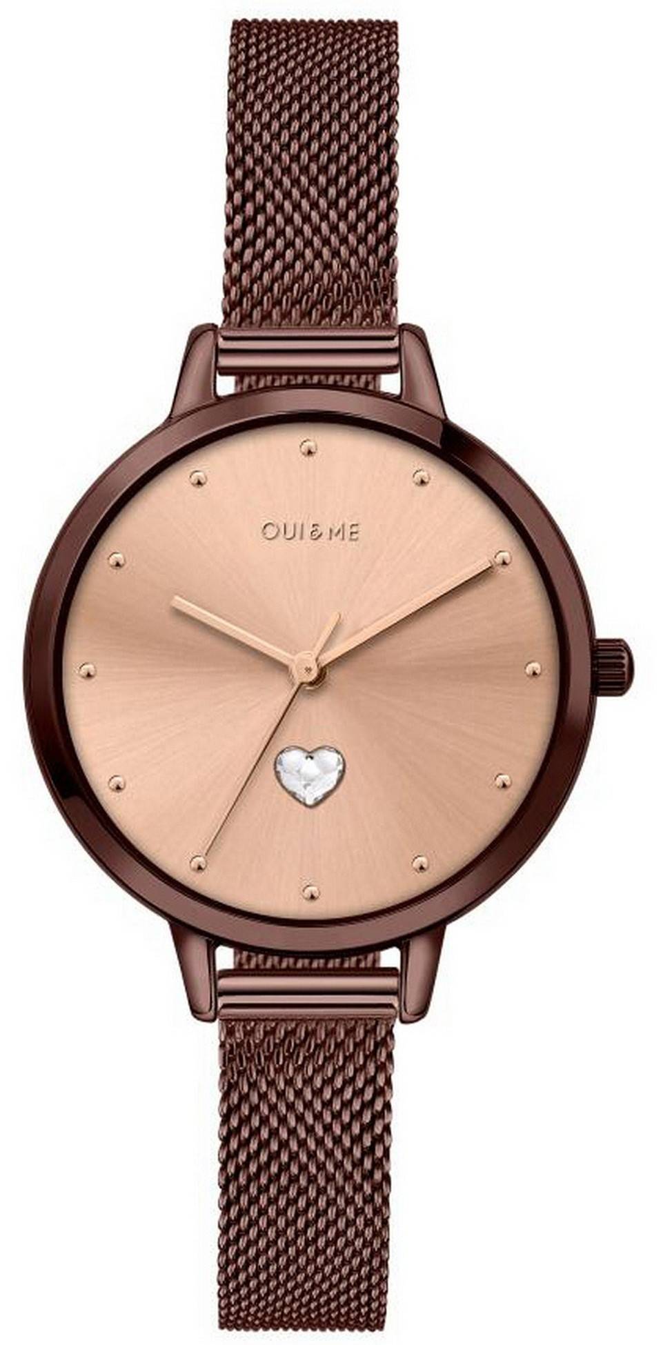 Oui & Me Petite Amourette Rose Gold Sunray Dial Edelstahl Quarz ME010221 Damenuhr