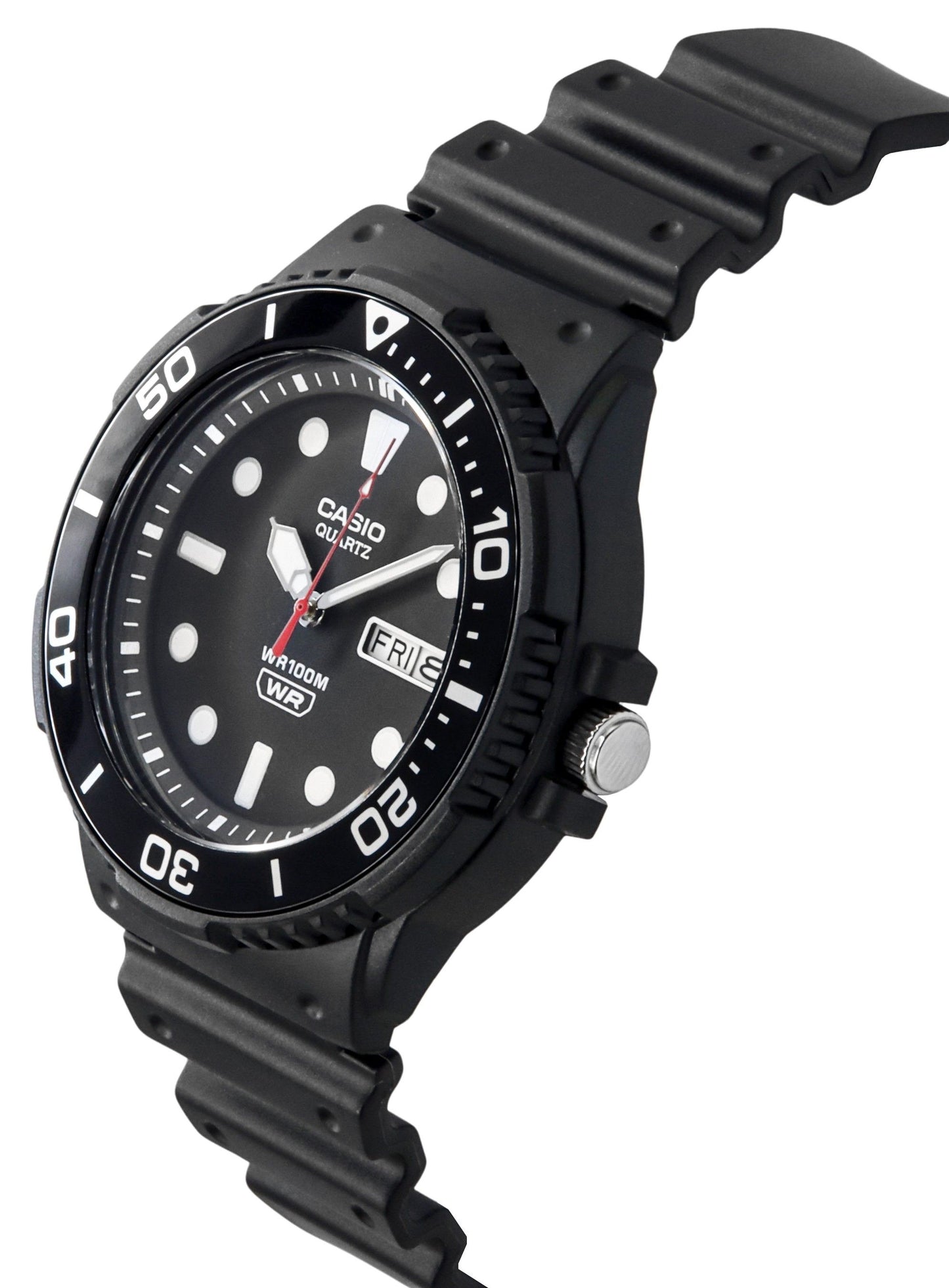 Casio Standard Analog Resin Strap Schwarzes Zifferblatt Quarz MRW-230H-1E1V 100M Herrenuhr