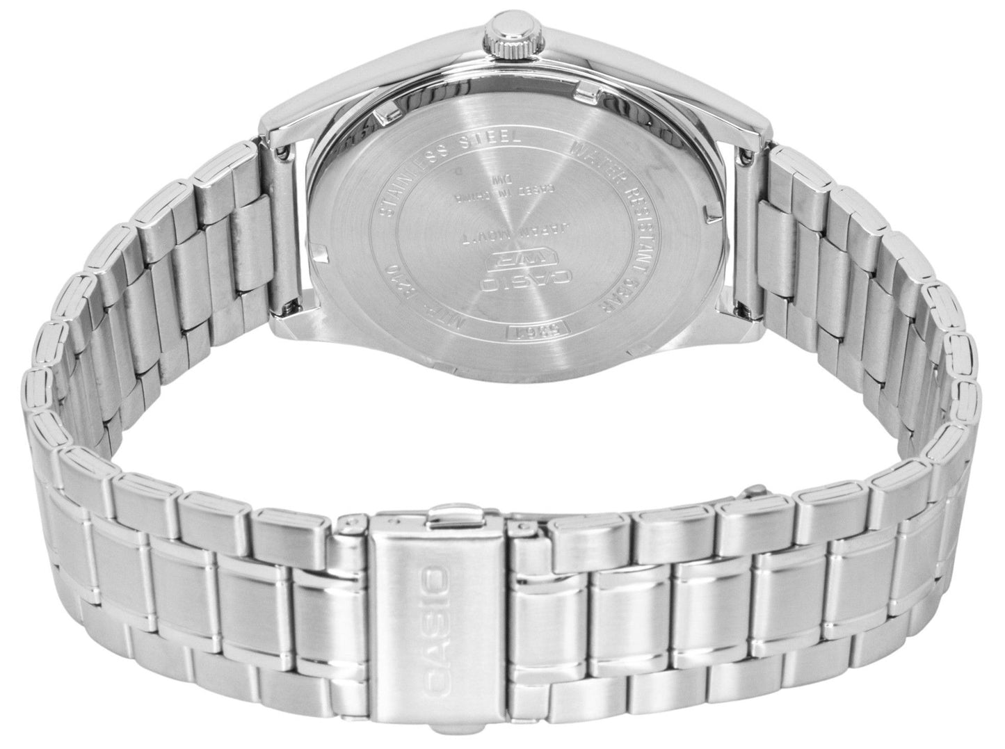 Casio Standard Analog Edelstahl Schwarzes Zifferblatt Quarz MTP-B210D-1AV Herrenuhr