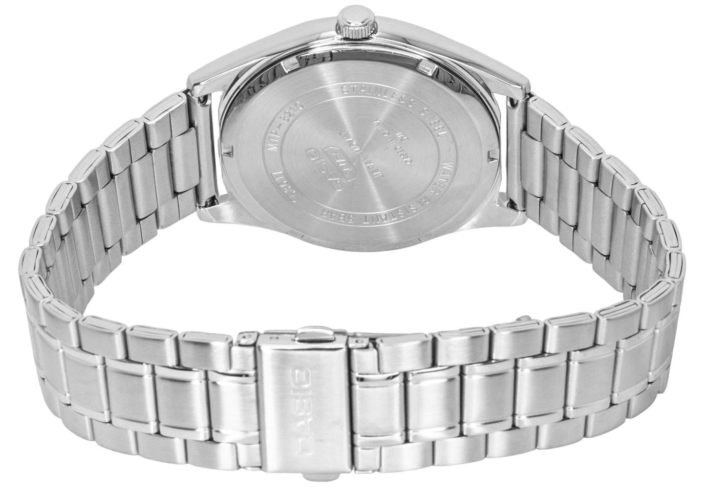 Casio Standard Analog Edelstahl Teal Blaues Zifferblatt Quarz MTP-B210D-2A1V Herrenuhr